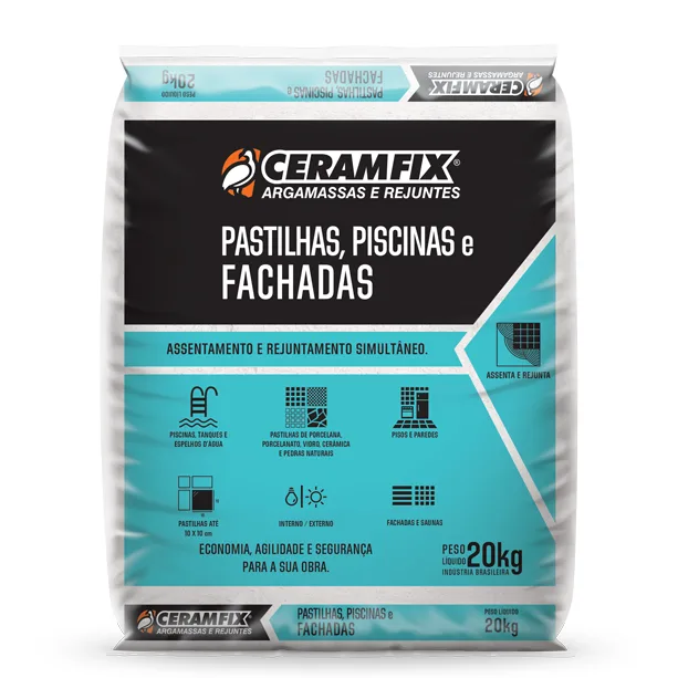 Argamassa Ceramfix Pastilhas, piscinas e fachadas 20Kg Perola