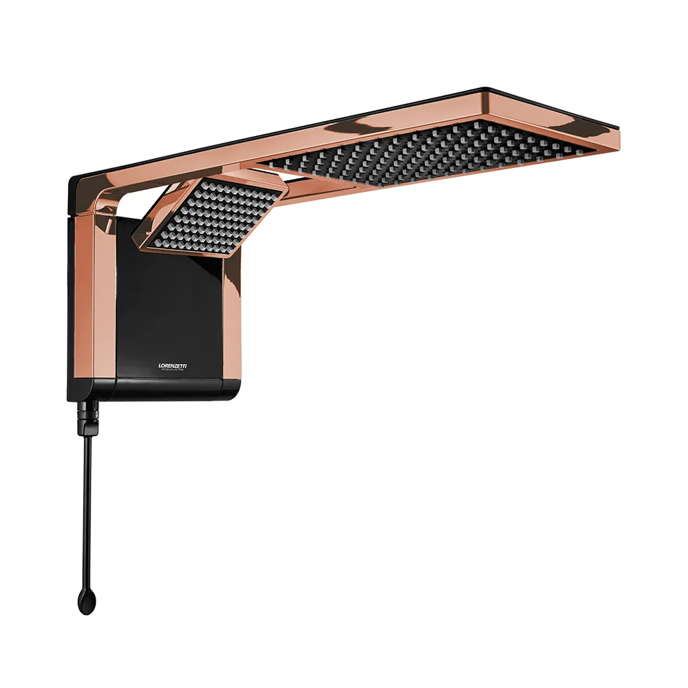 Chuveiro Elétrico Lorenzetti Acqua Duo Ultra 220V 7800W Preto/Rosé Gold
