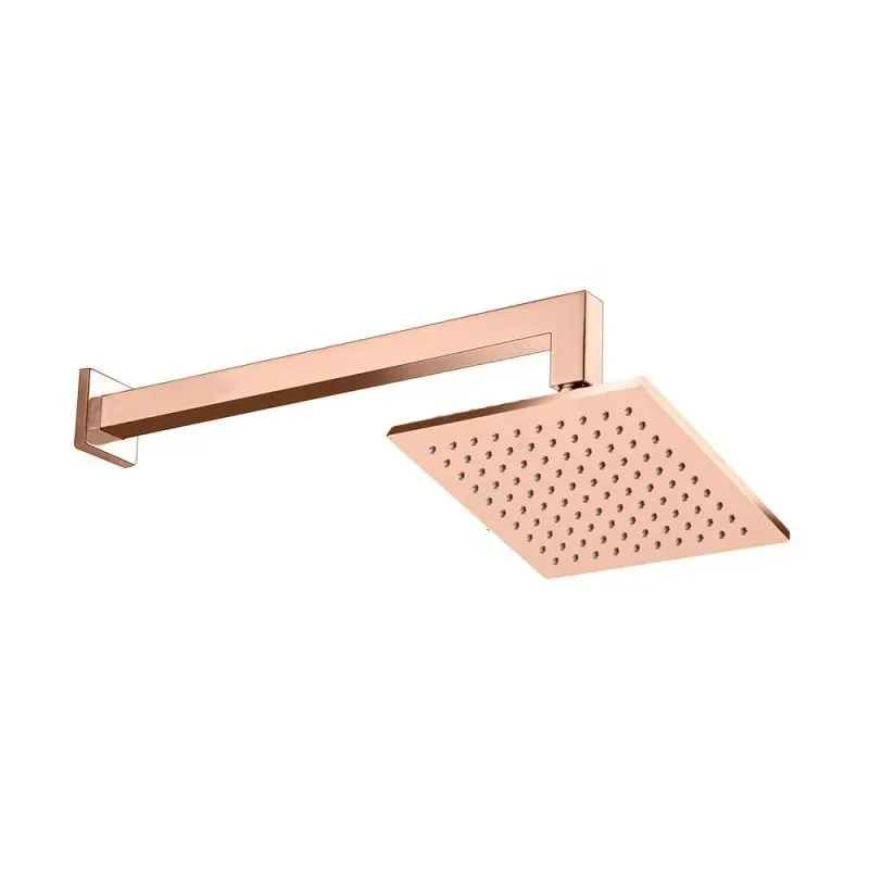 Chuveiro Rubinettos 30x30 Rosé Gold parede Rb84185p