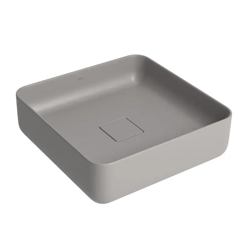 Cuba de Apoio para banheiro Quadrada 40cm Cinza Deca L.11040