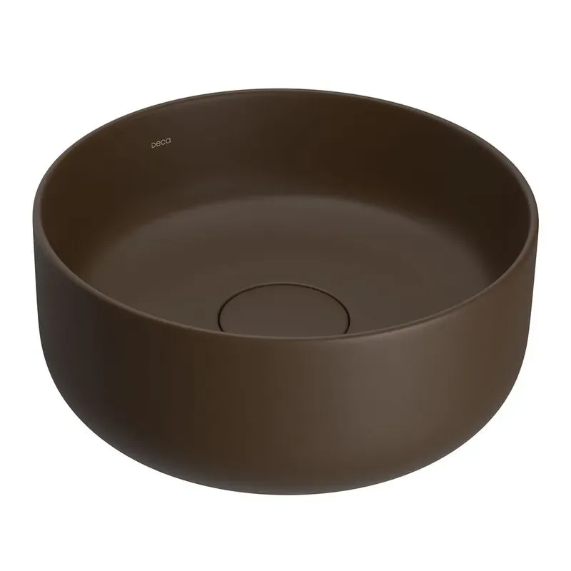 Cuba de Apoio para banheiro Redonda 30cm Marrom Fosco Deca L.12030