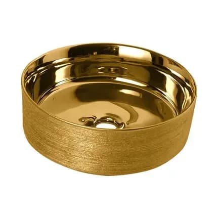 Cuba de Apoio para banheiro Redonda 36cm Gold Lexxa Bagno LX524G