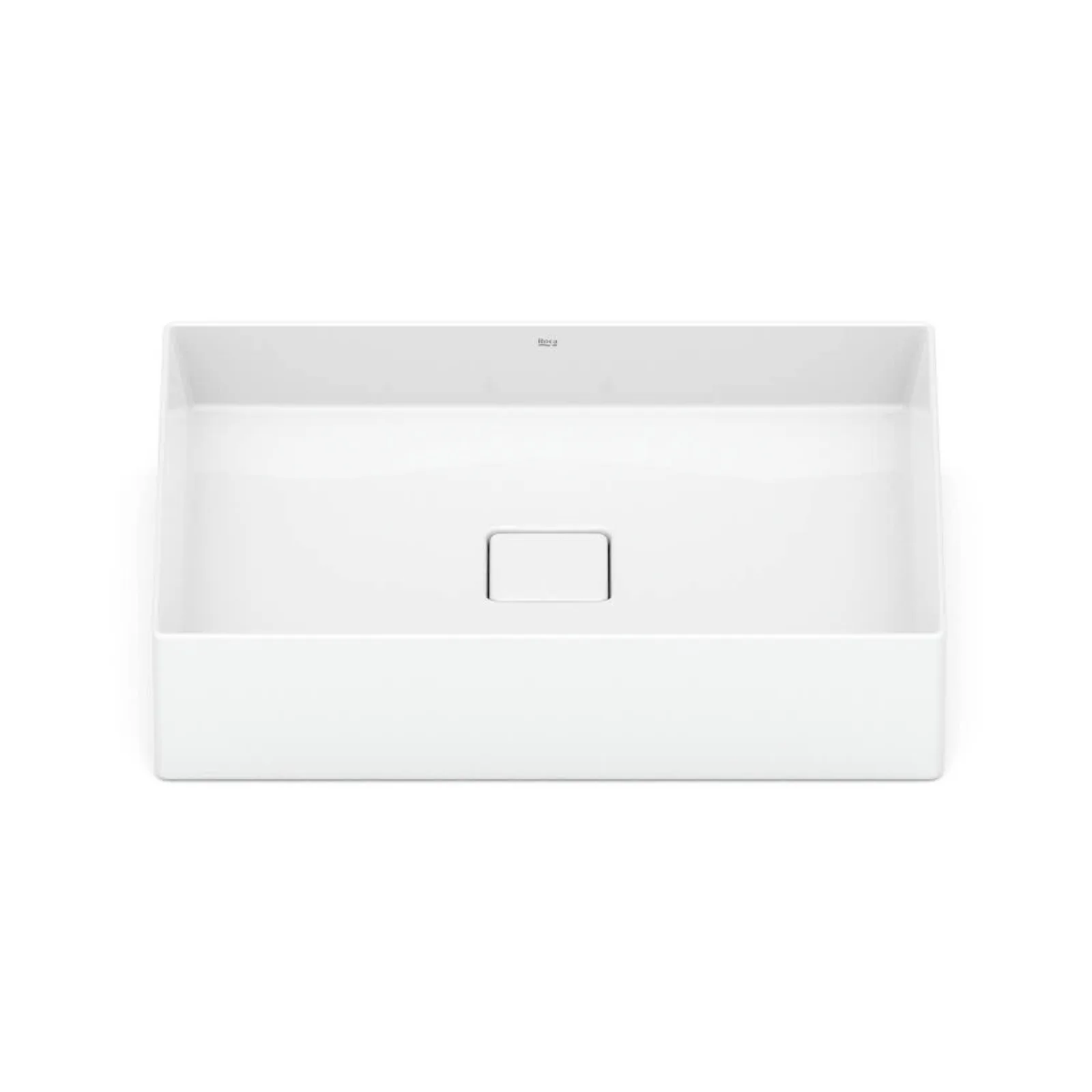Cuba de Apoio Retangular Branco Brilho Roca T6 Fineceramic