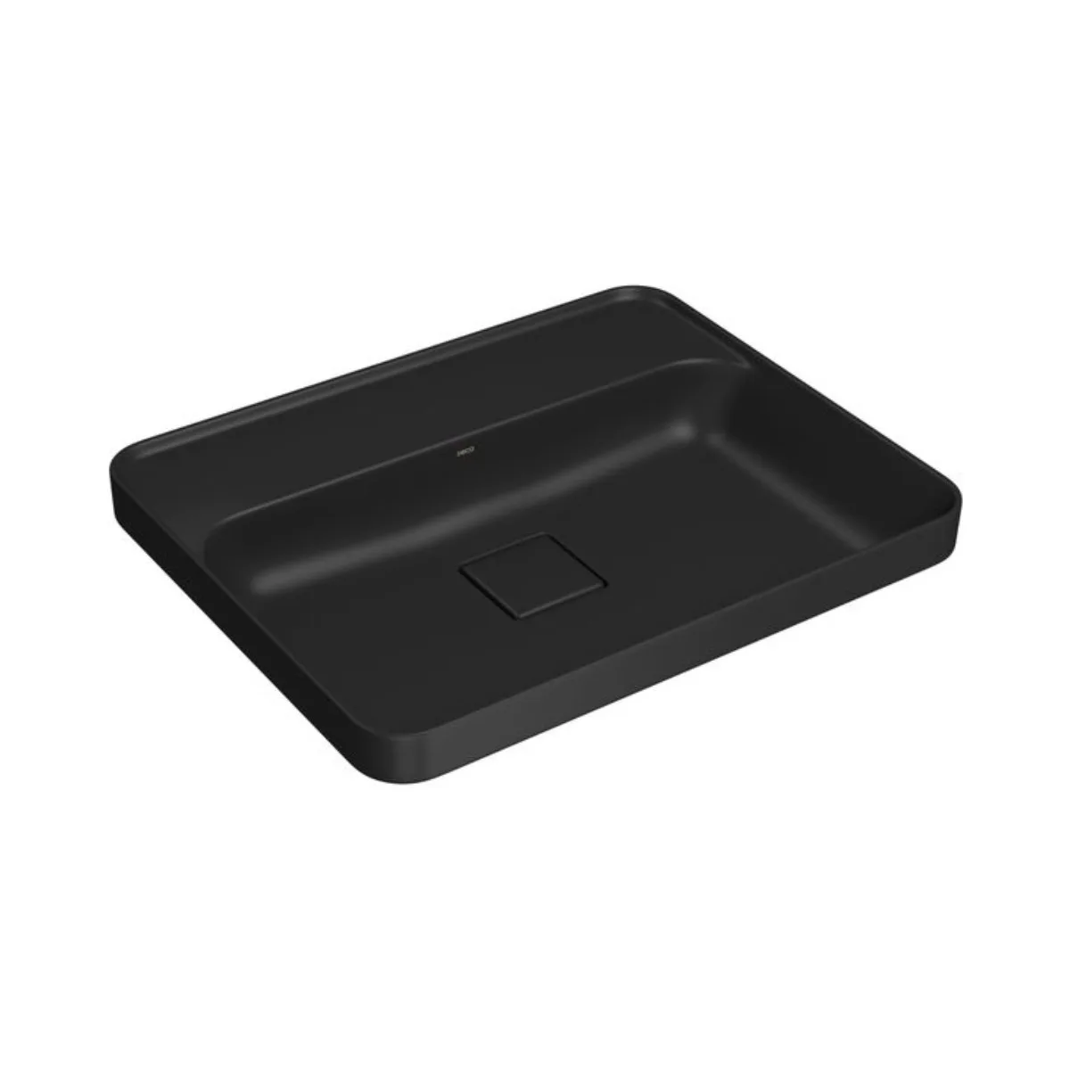 Cuba de Sobrepor para banheiro Retangular 50x30cm com Mesa Ébano Fosco Deca Slim