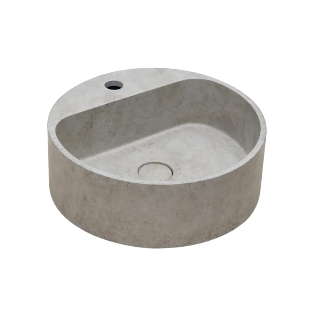 Cuba Doka De Apoio Redonda Com Mesa Light Concrete