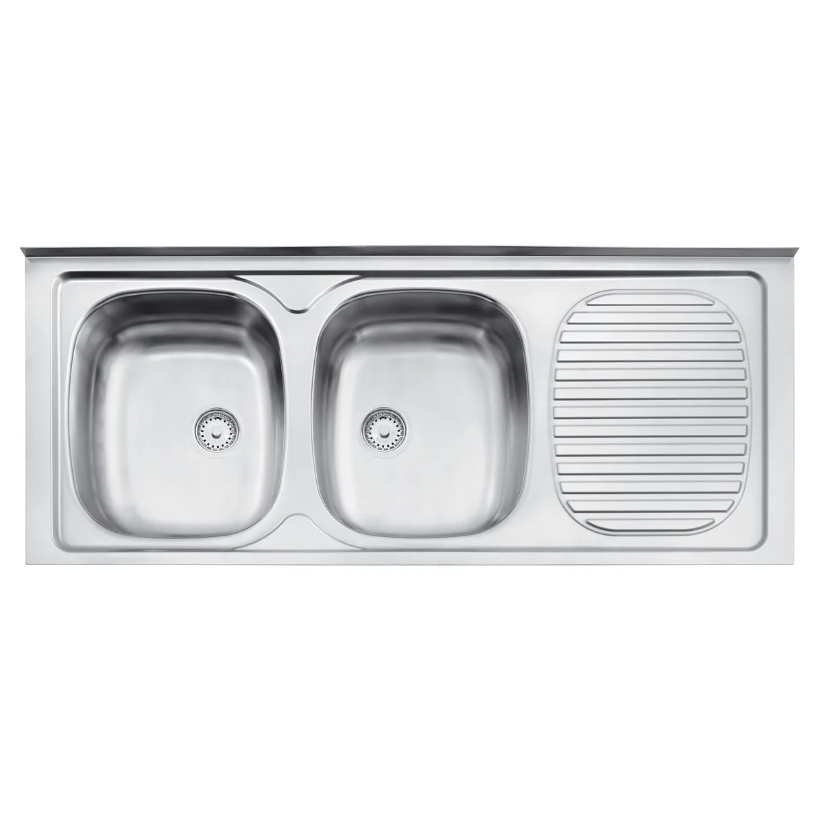 Cuba Inox 2C 34 EX 120x50cm com 2 Cubas Tramontina Stratta