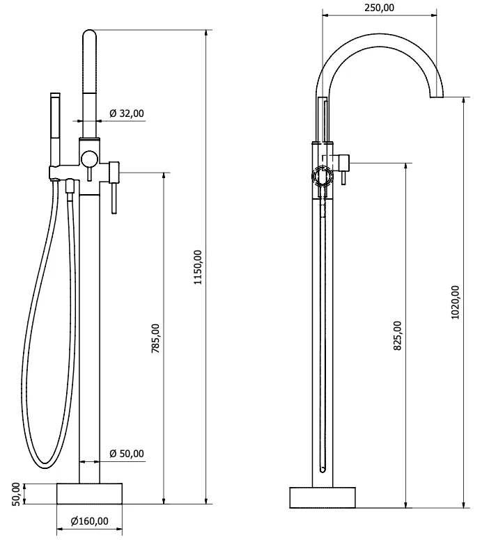 Kit Misturador de Piso Dharma 1150 x 250