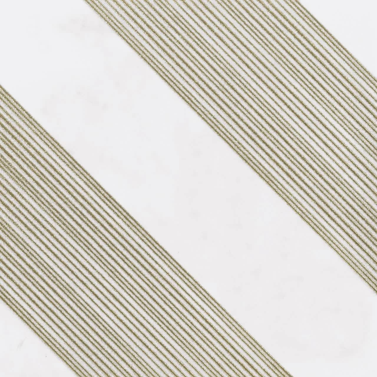 Listello Decortiles Outline1 White Gold Acetinado Branco (9pç /caixa)