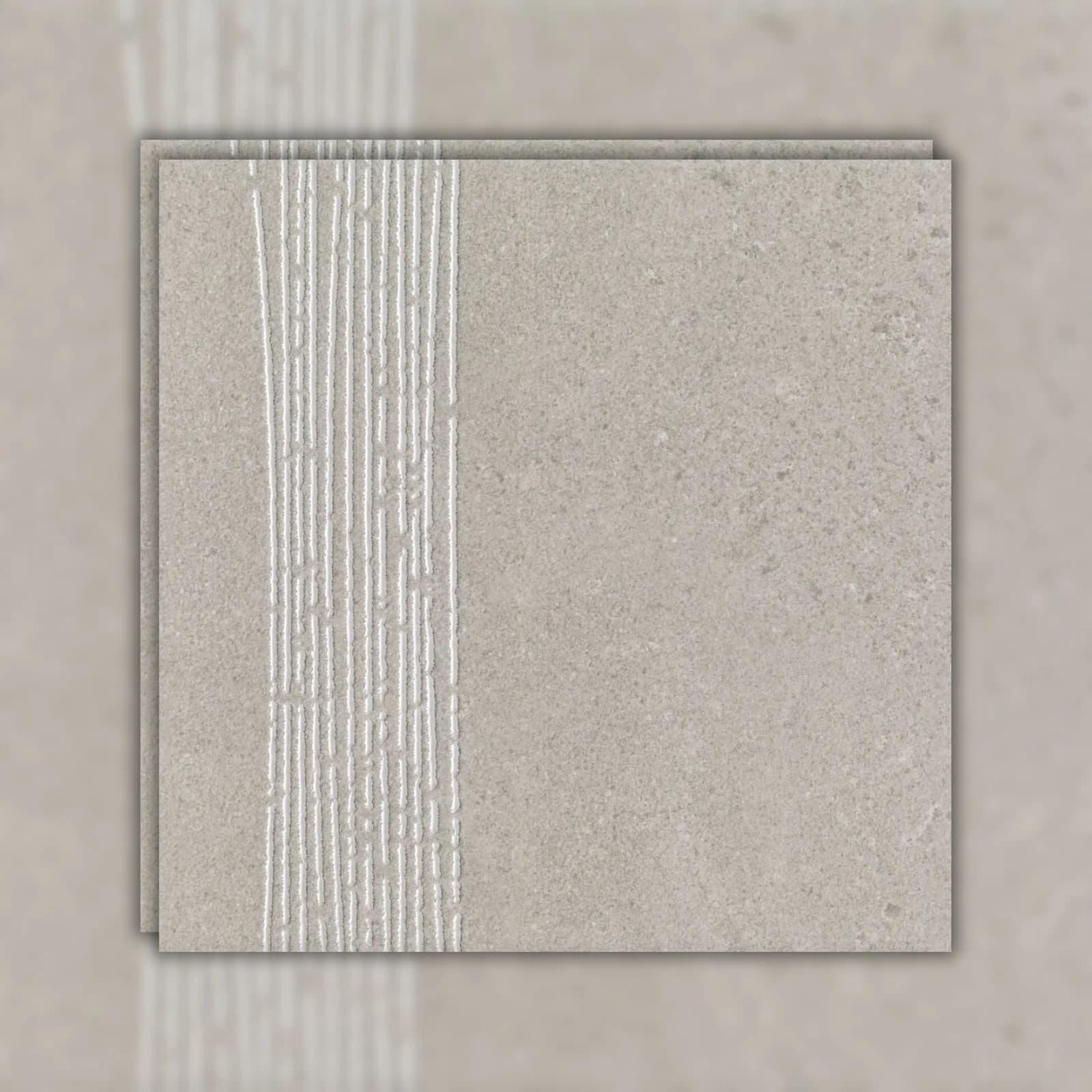 Listello Cinza 20x20 Eliane Khali Duna Mix Gris Perola Bold "A"