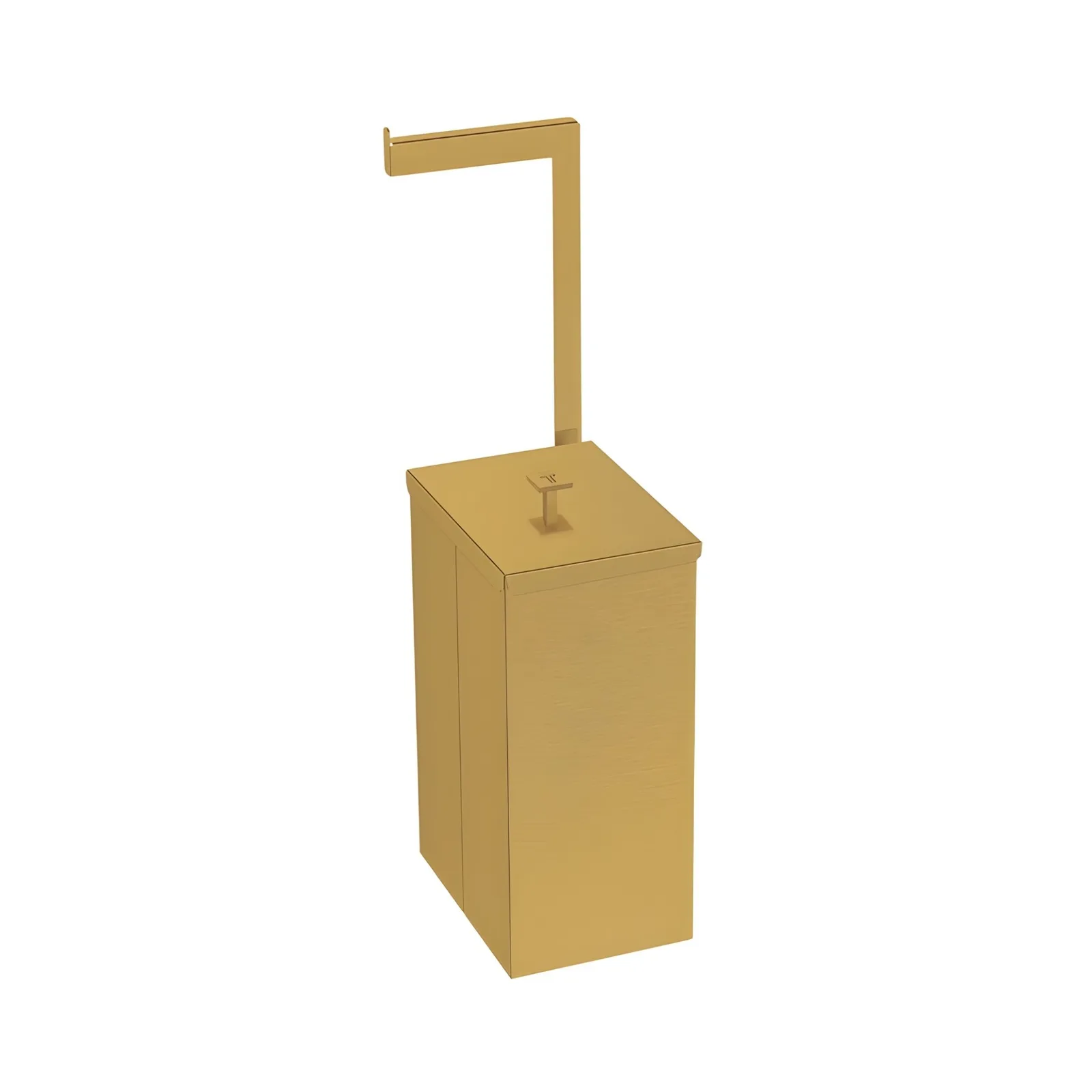 Lixeira Tramontina Luz Slim em Aço Inox 5,5 L com Suporte para Papel Higiênico