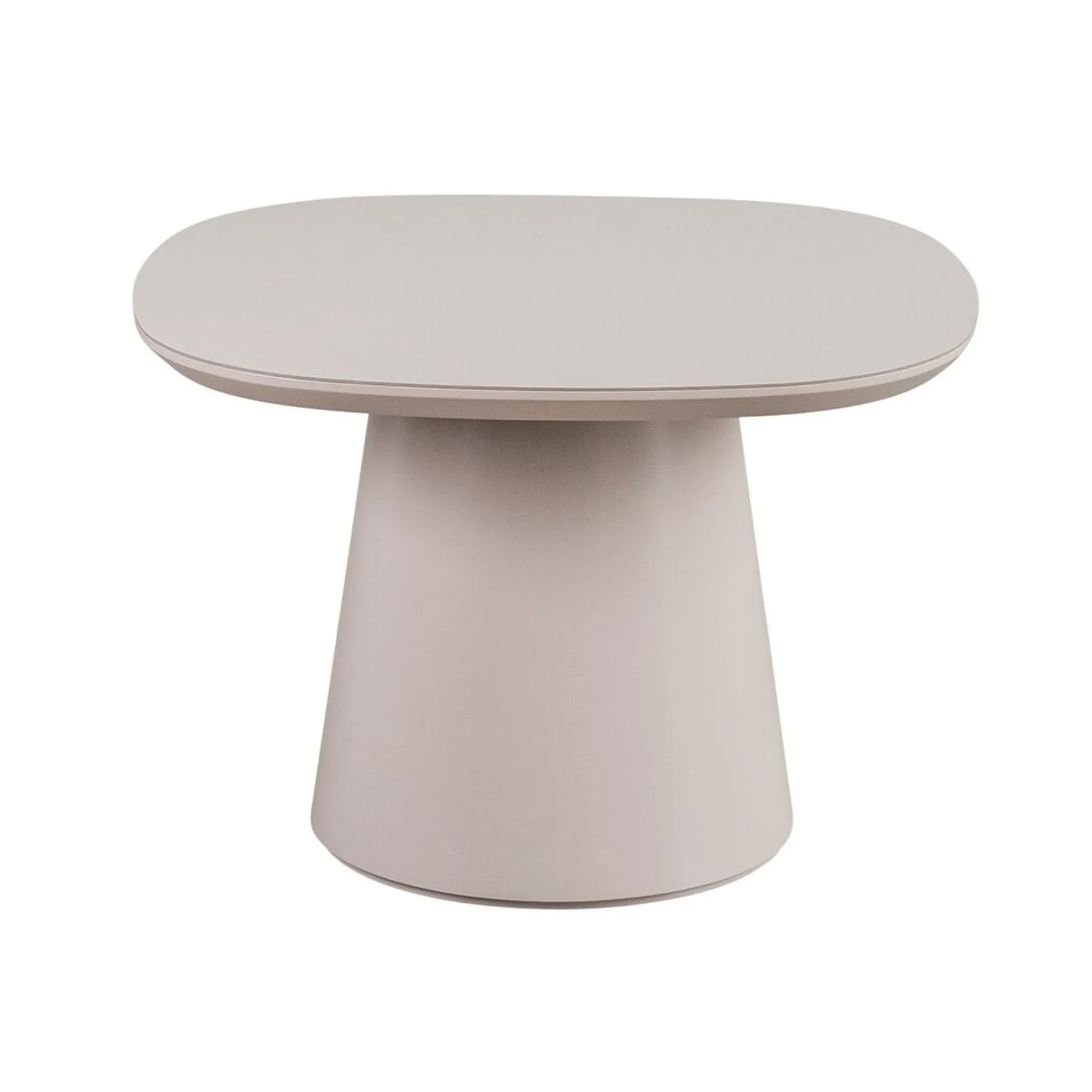 Mesa de Centro Tampo Arredondado Base Robusta Formato Cômico 50 X 50 X 35 Gottems Tafi