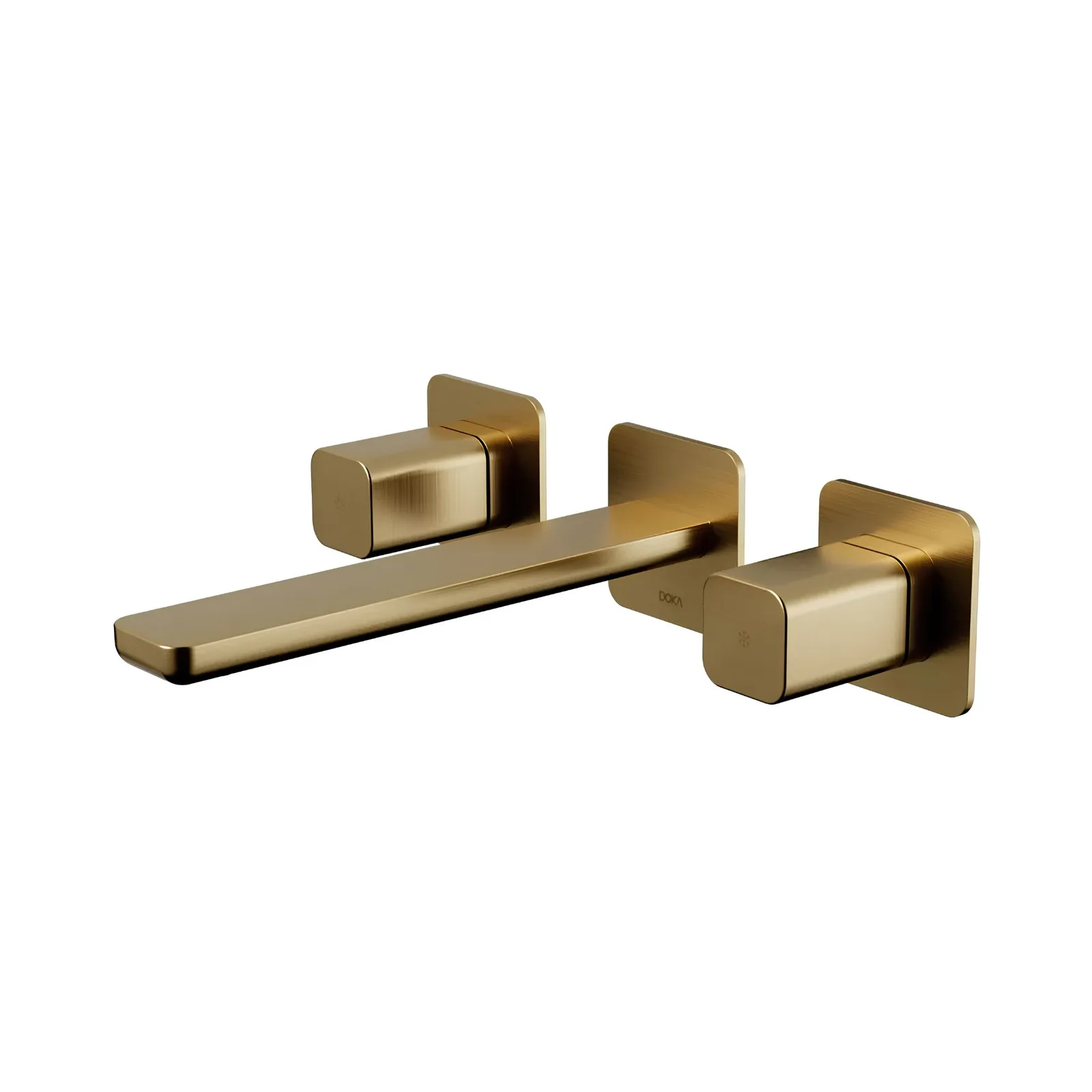 Misturador Quente e Frio de Parede para Lavatório Brushed Gold Doka Rivvo
