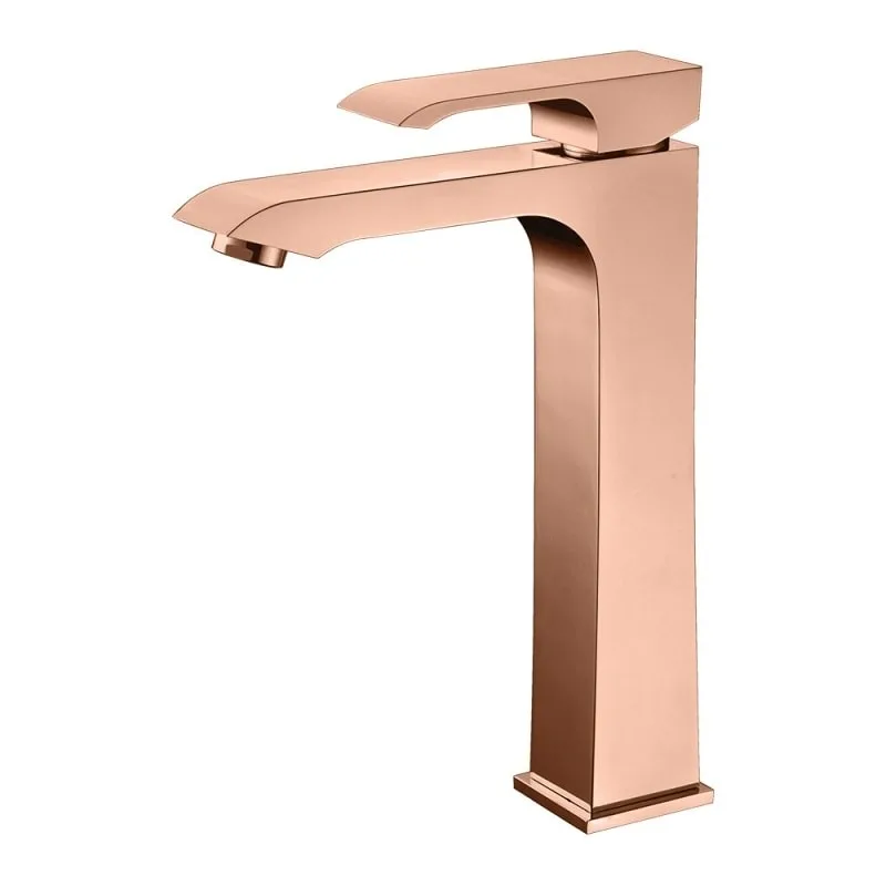 Monocomando para banheiro bica alta Rosé Gold