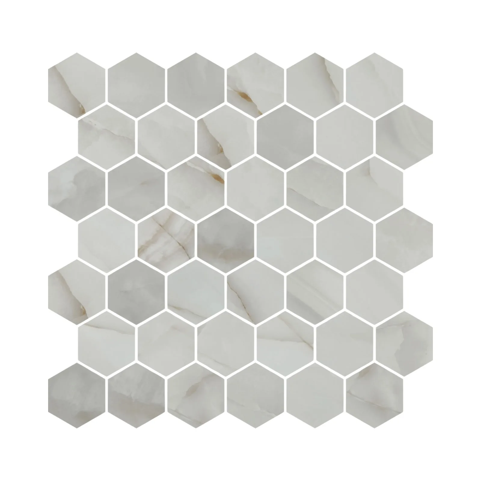 Mosaico Eliane Onix Cristal 30x30 T3000 Hex Acetinado "A"