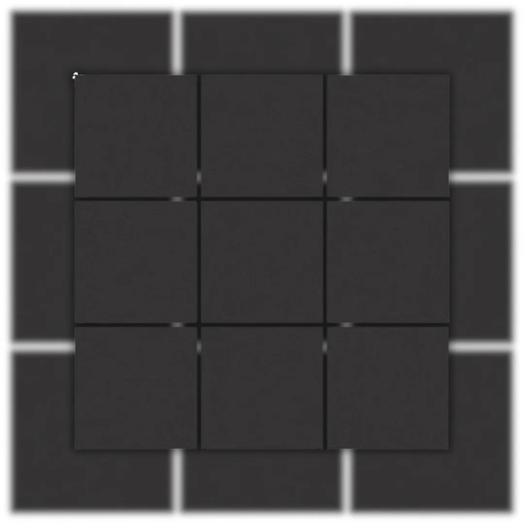 Pastilha Preto Mate Coal 9,5x9,5 Portobello Surfaces Flat "A"