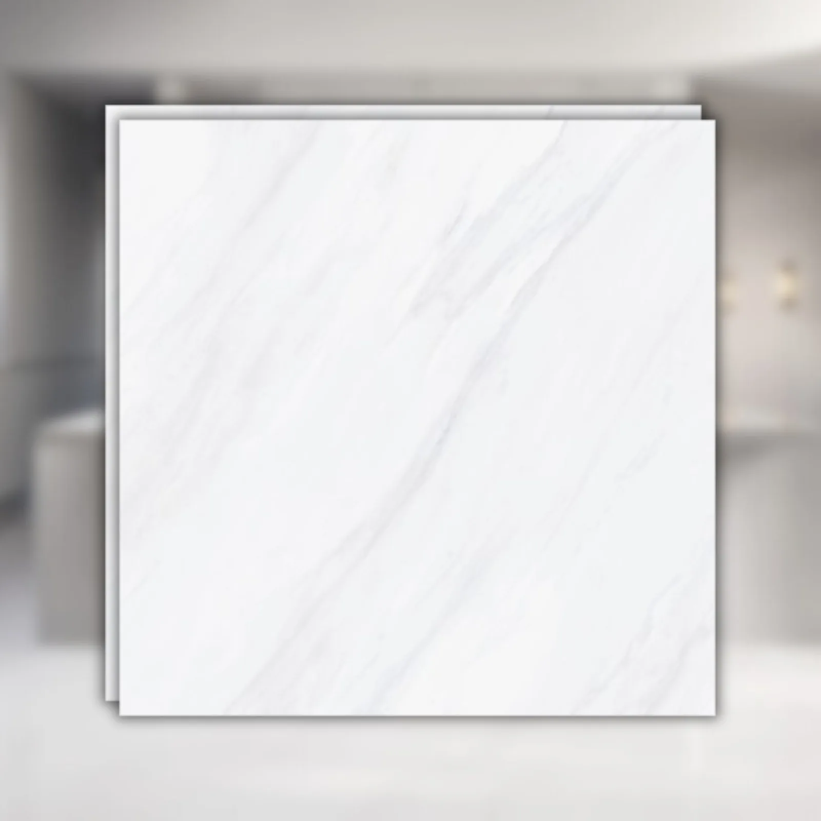 Porcelanato Marmorizado Branco Polido 60x120 Biancogres Frozen Lux RET "A"