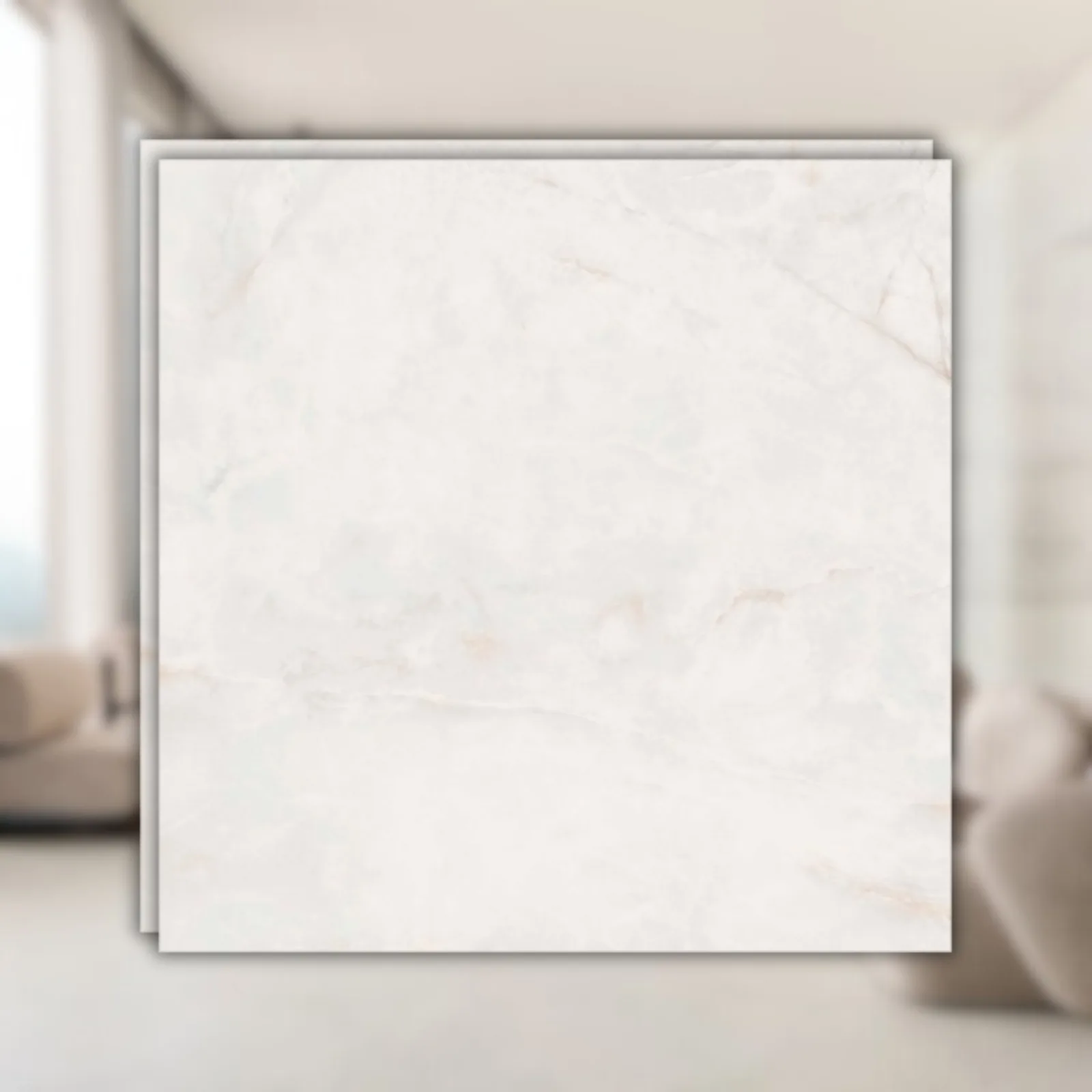 Porcelanato Bege Polido 120x120 Biancogres Onice Crema Lux RET "A"