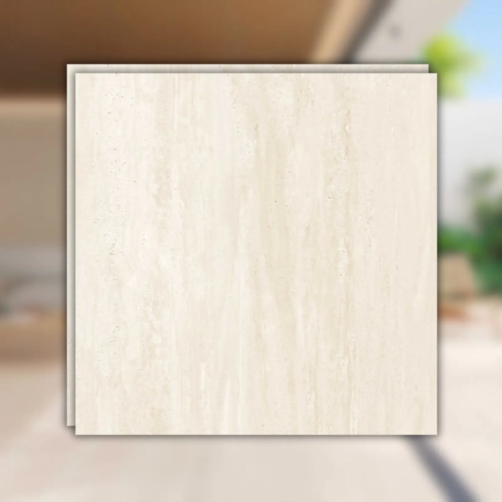 Porcelanato Travertino Polido 100x100 Biancogres Clássico RET "A"