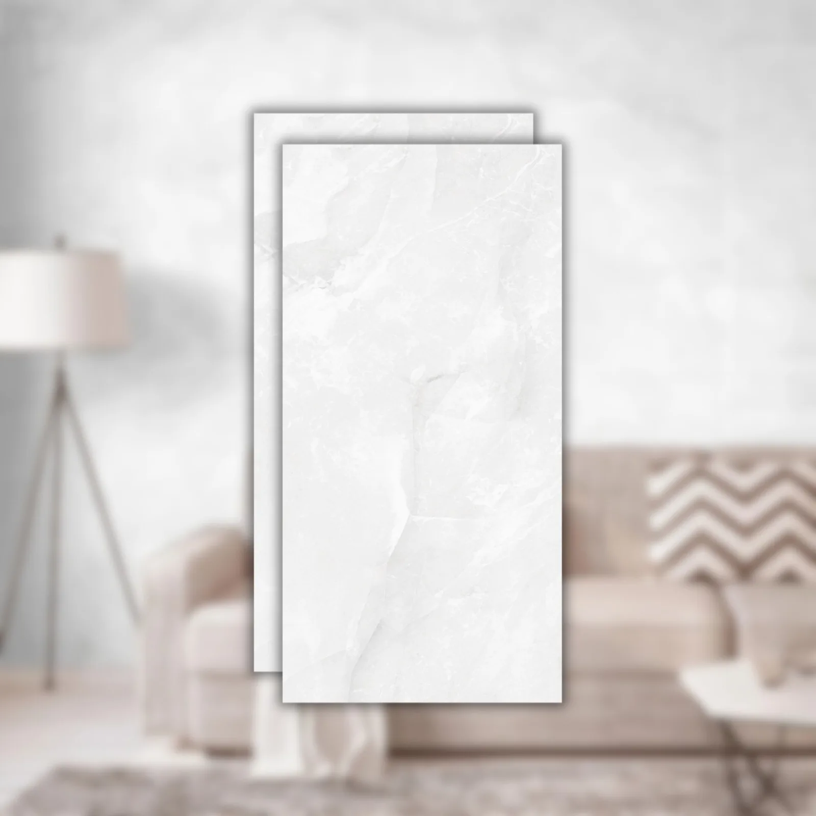 Porcelanato Damme Onix 61x120 RET "A" Bianco Polido