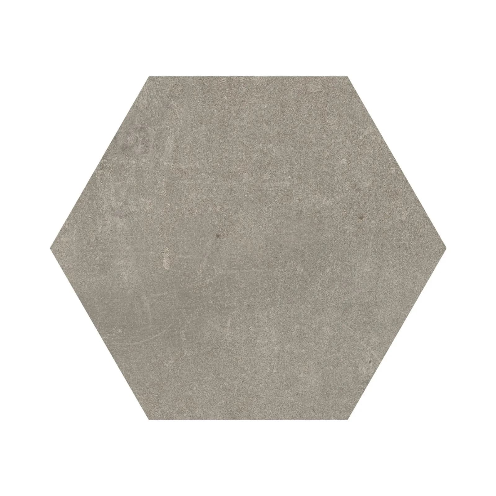 Porcelanato Cinza Mate 18x20,8 Decortiles Sampa Hex Cimento Bold "A"