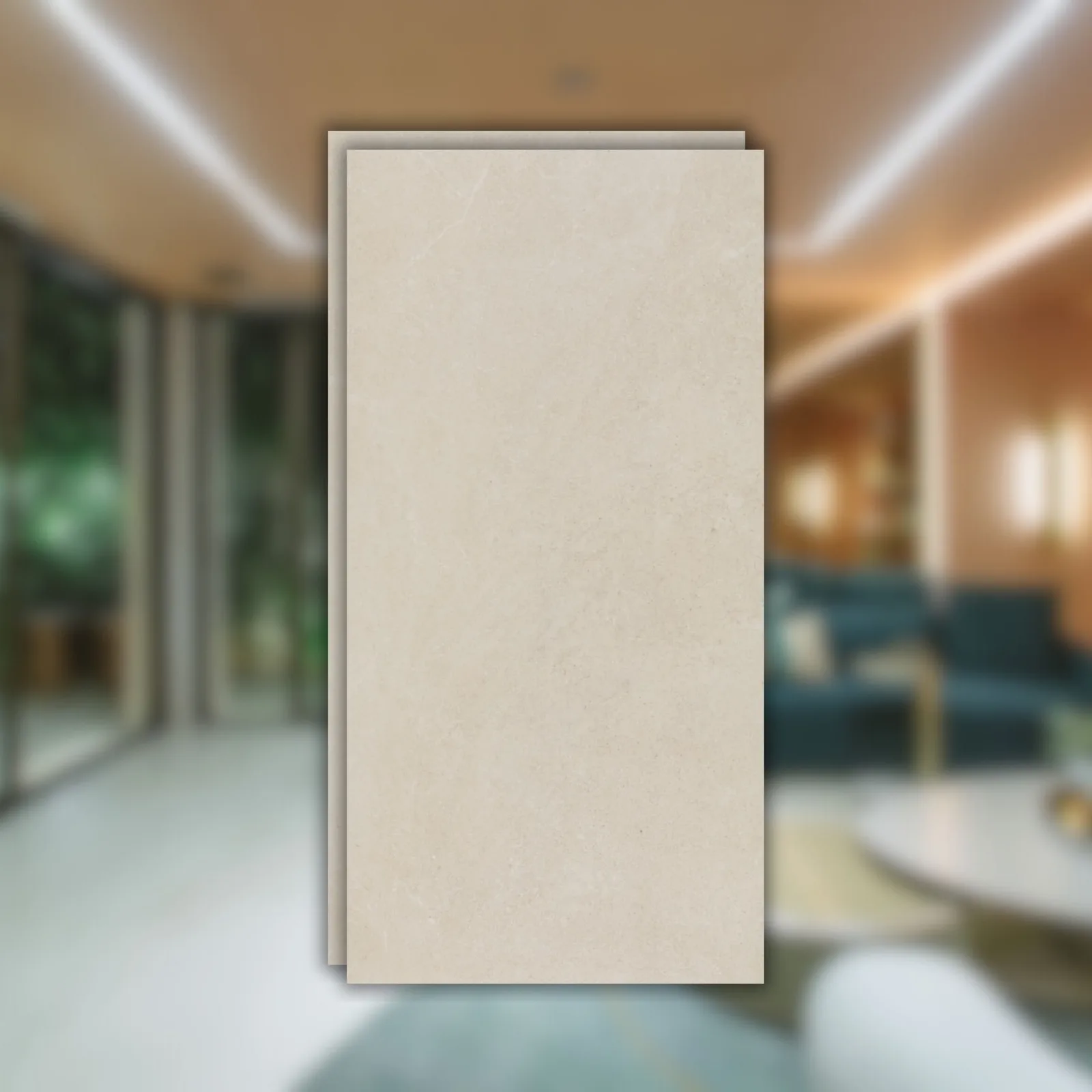 Porcelanato Bege Externo 60x120 Eliane Caliza Off White RET "A"