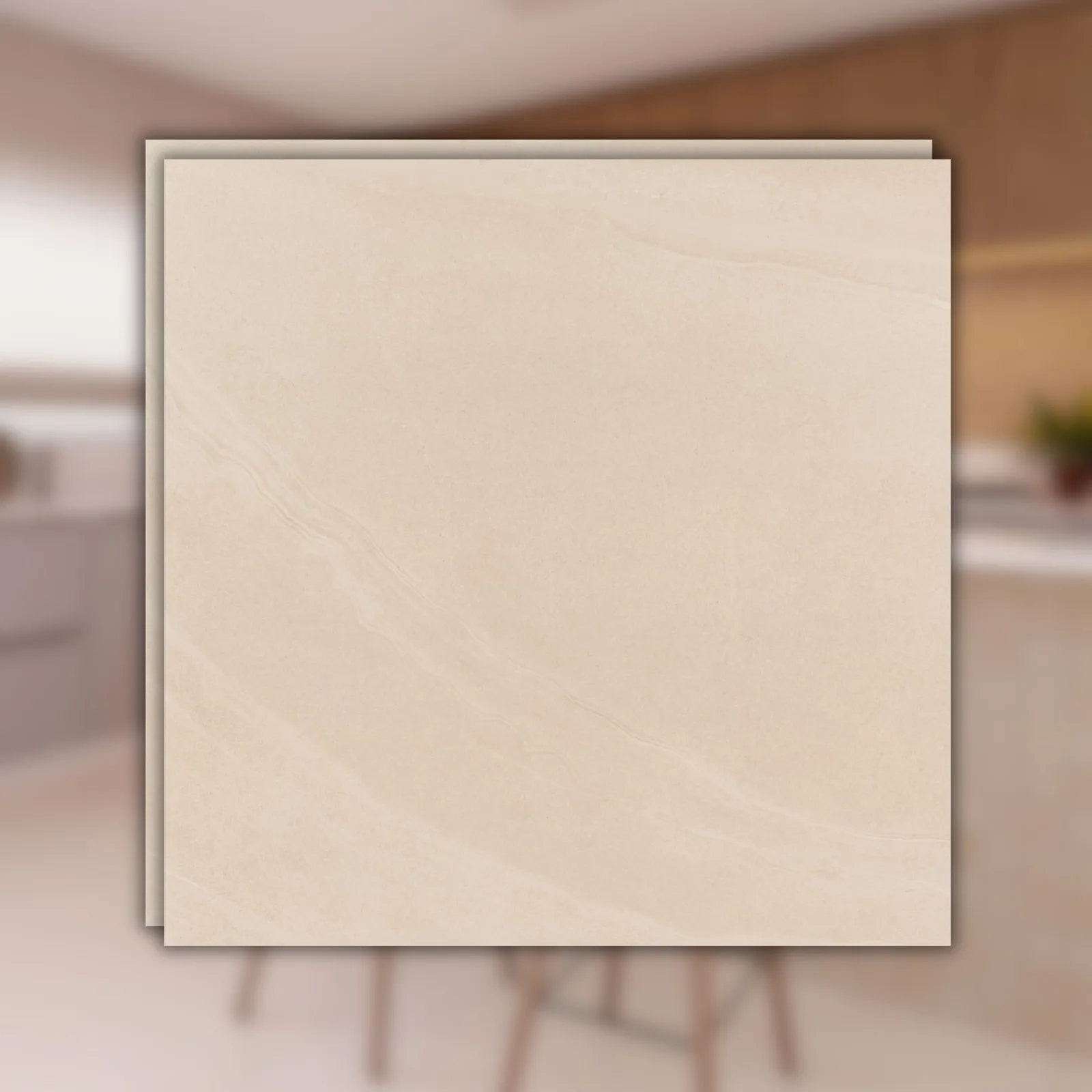 Porcelanato Bege Acetinado 120x120 Eliane Khali Marfim RET "A"