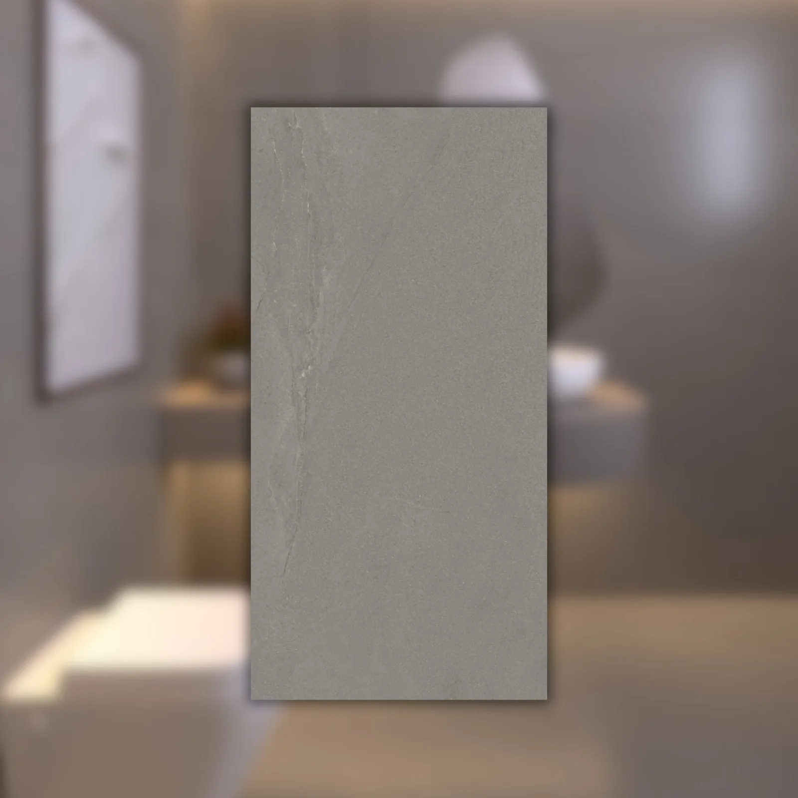 Porcelanato Cinza Acetinado 60x120 Eliane Khali Grafite RET "A"