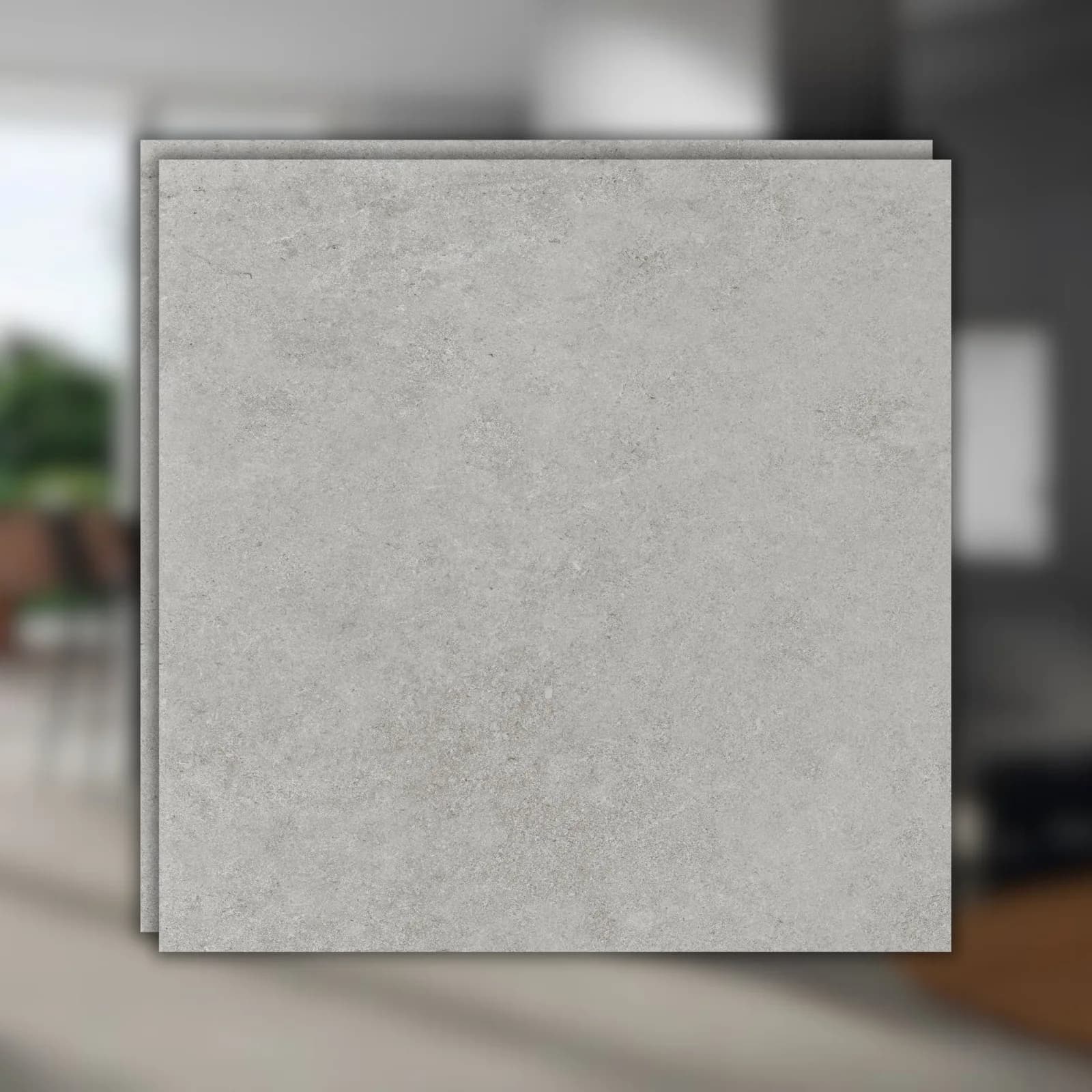 Porcelanato Cinza Mate 90x90 Roca Limestone Gray Mt RET "A"