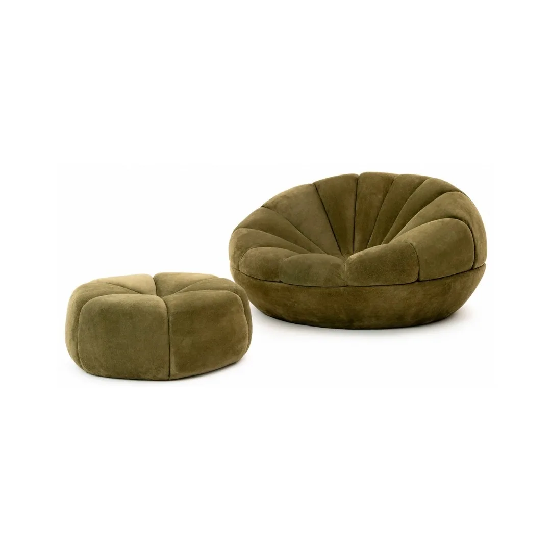 Poltrona Formas Curvas e Volumosas 71 x 144 x 144 Salva Design de Mobiliário Bergamota