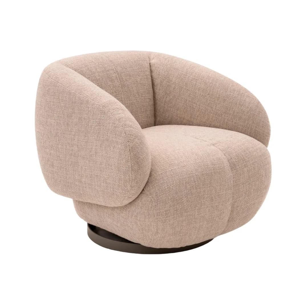 Poltrona Linhas Arredondada Base Giratória 810 x 770 x 640 Salva Design de Mobiliário Pipoca