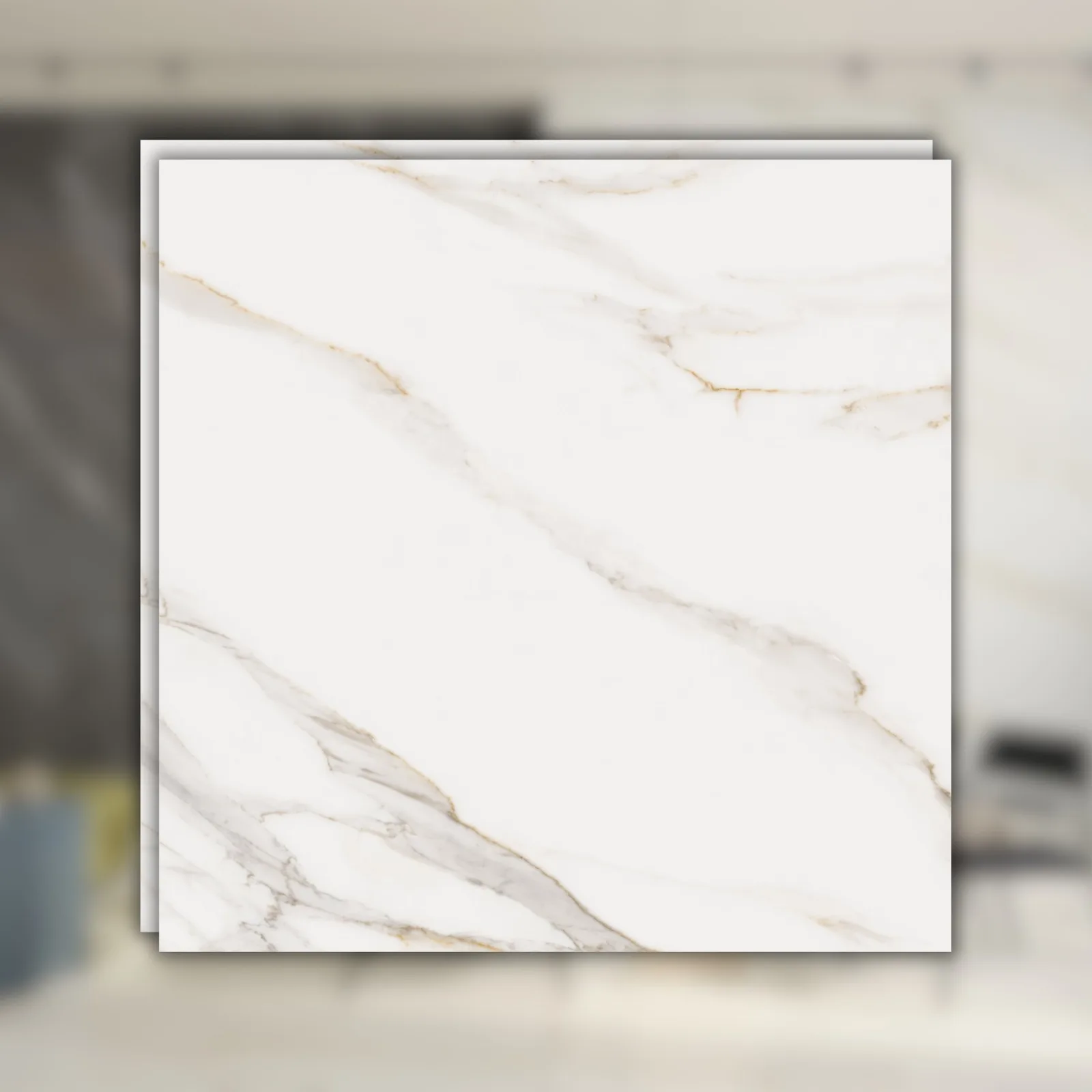 Porcelanato Branco Polido 120x120 Ceusa Calacata Royal "A"