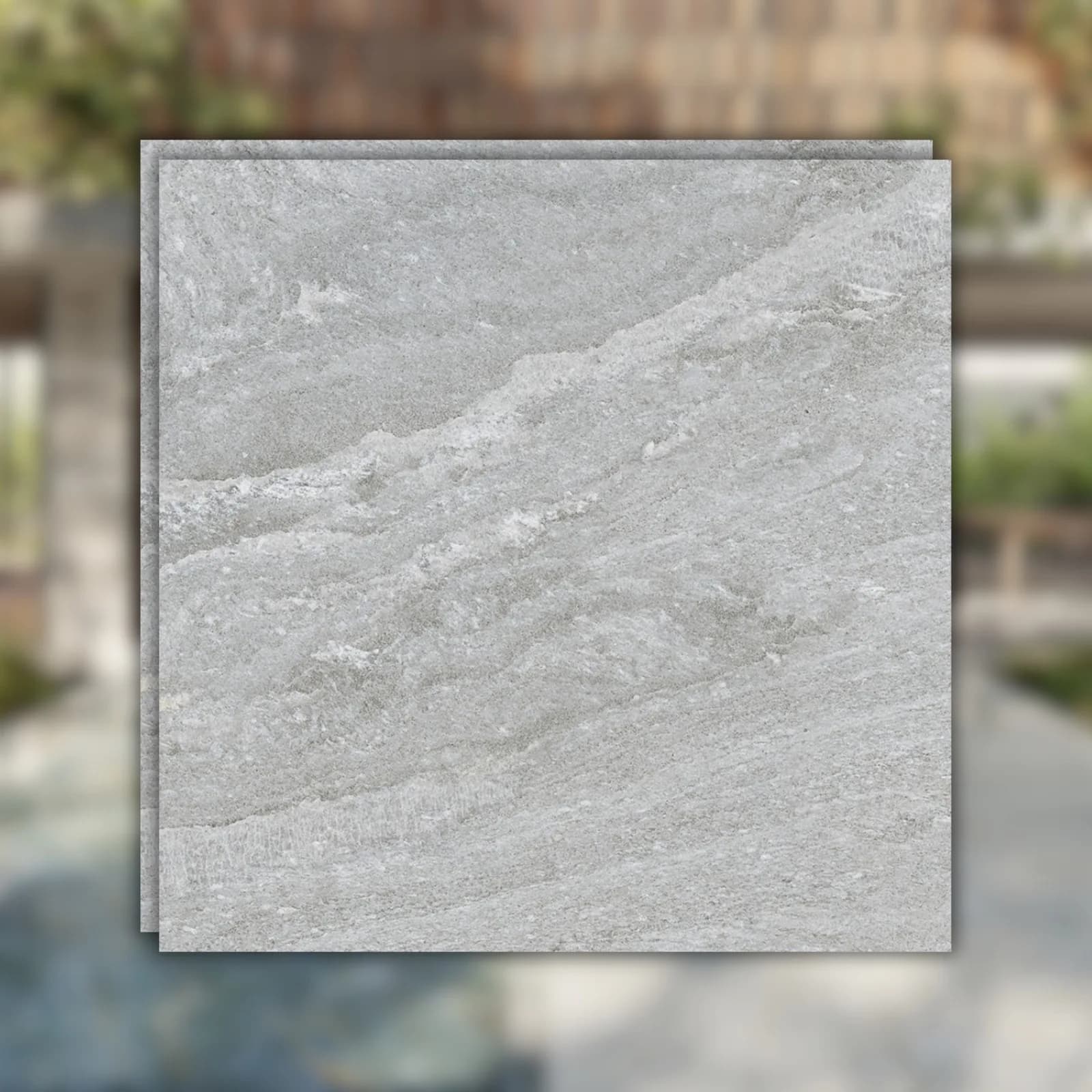 Porcelanato Cinza Acetinado 120x120 Incepa Quartizite Vals RET "A"