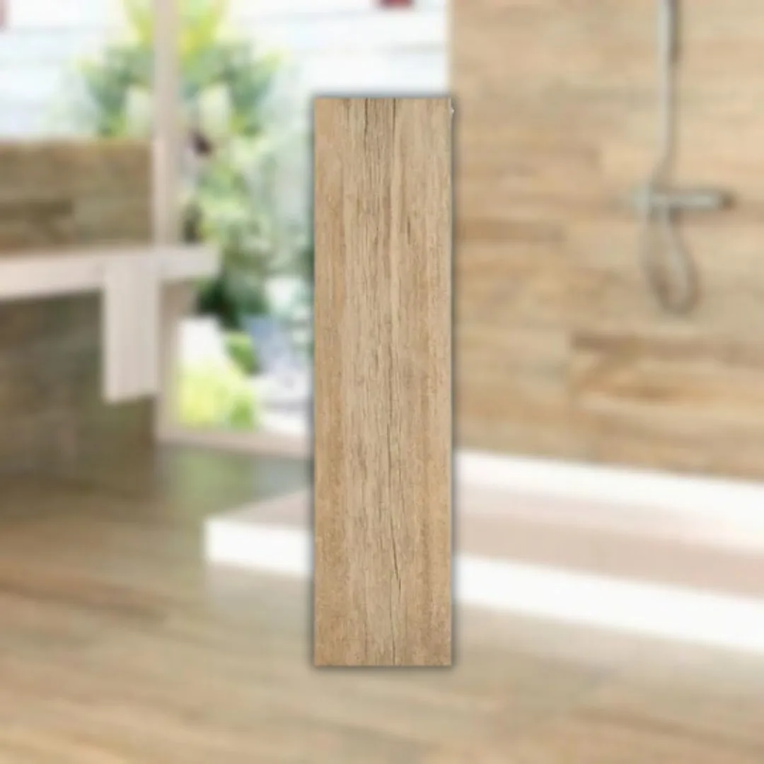 Porcelanato Amadeirado 24,5x100 Villagres Natural Amêndola RET "C"