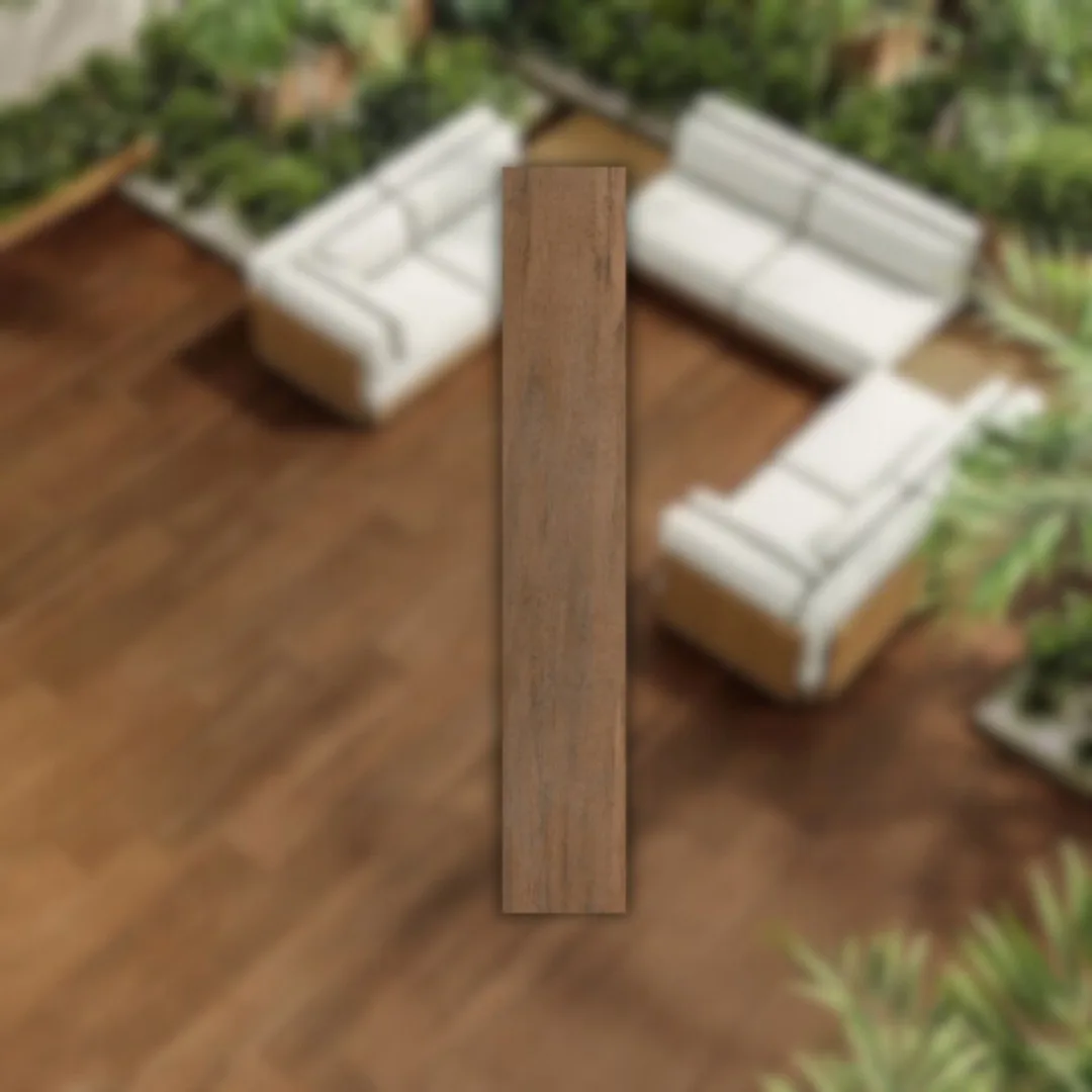 Porcelanato Amadeirado Marrom Externo 20x120 Biancogres Legno Miscelato RET "A"
