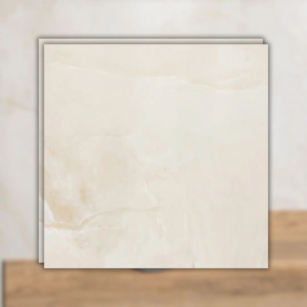 Porcelanato Marmorizado Bege Acetinado 120x120 Eliane Onix Cristallo RET "A"