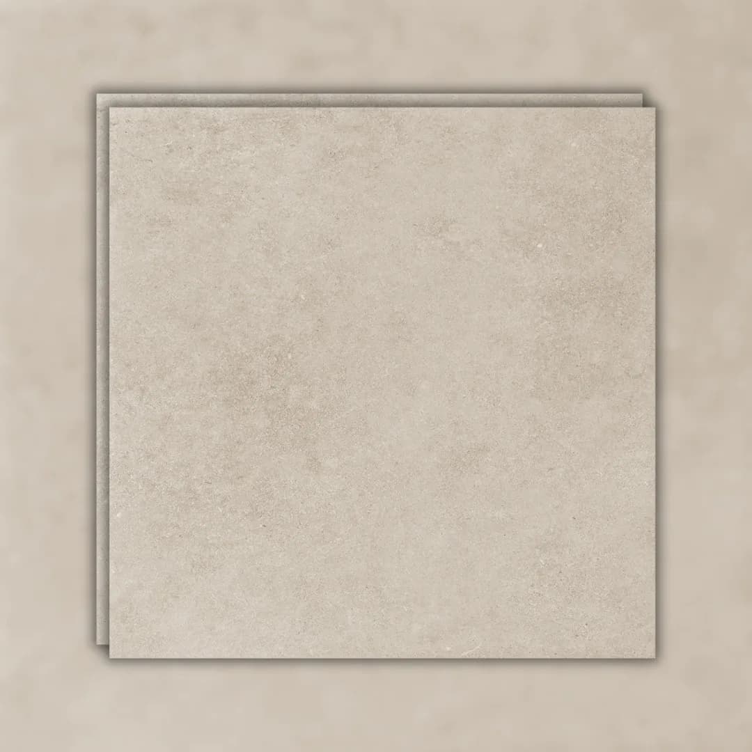 Porcelanato Bege Áspera 120x120 Roca Limestone Lm Greige Abs RET "A"