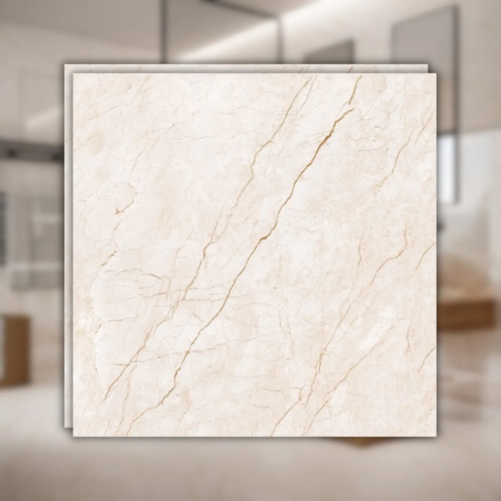 Porcelanato Bege Acetinado 90x90 Biancogres Golden Beige Satin RET "A"