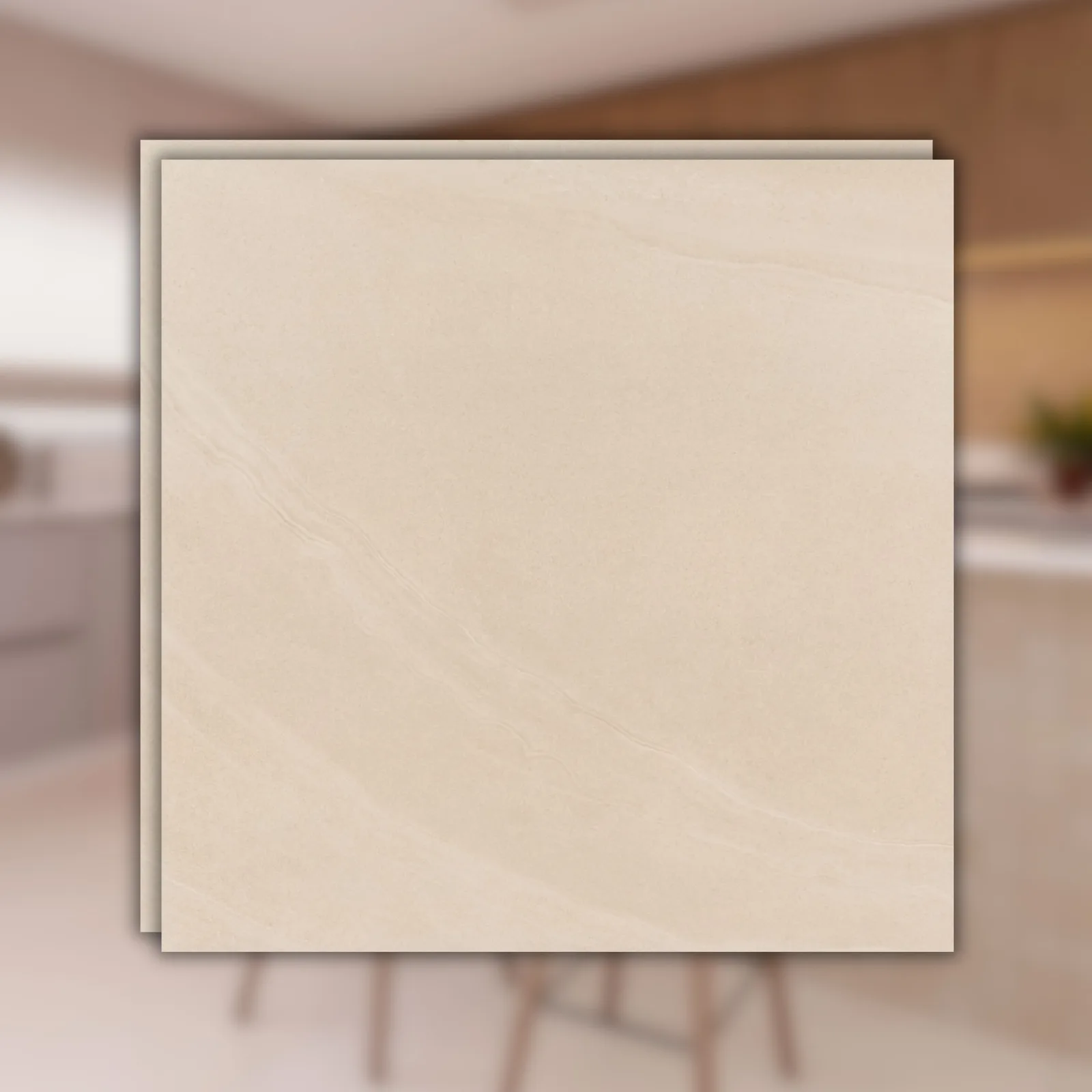 Porcelanato Bege Acetinado 120x120 Eliane Khali Marfim RET "A"