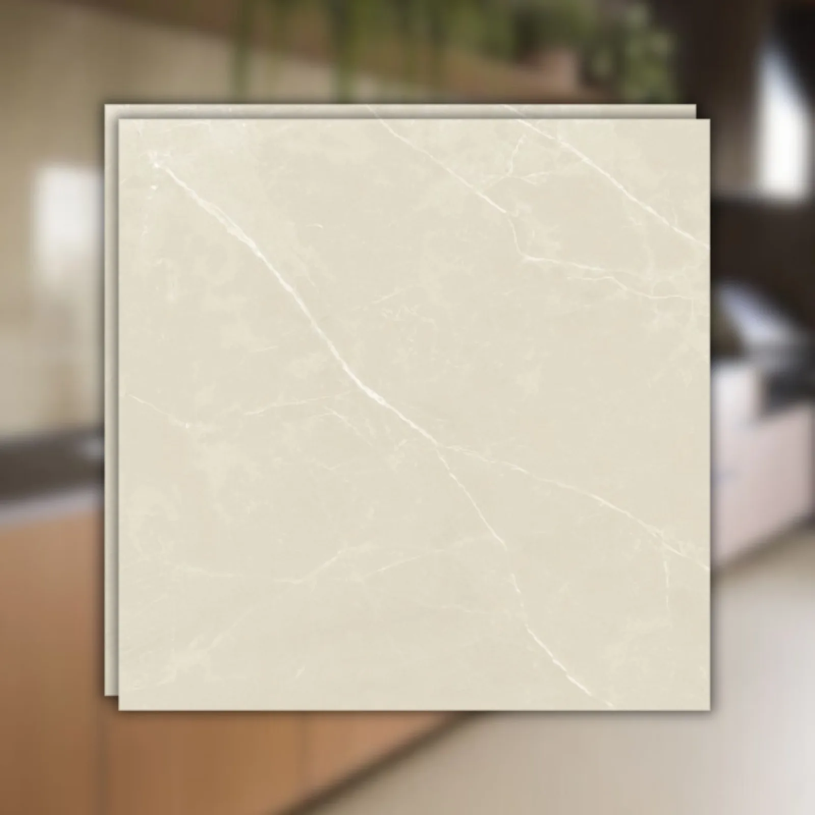 Porcelanato Bege Acetinado 80x80 Biancogres Pulpis Satin RET "A"