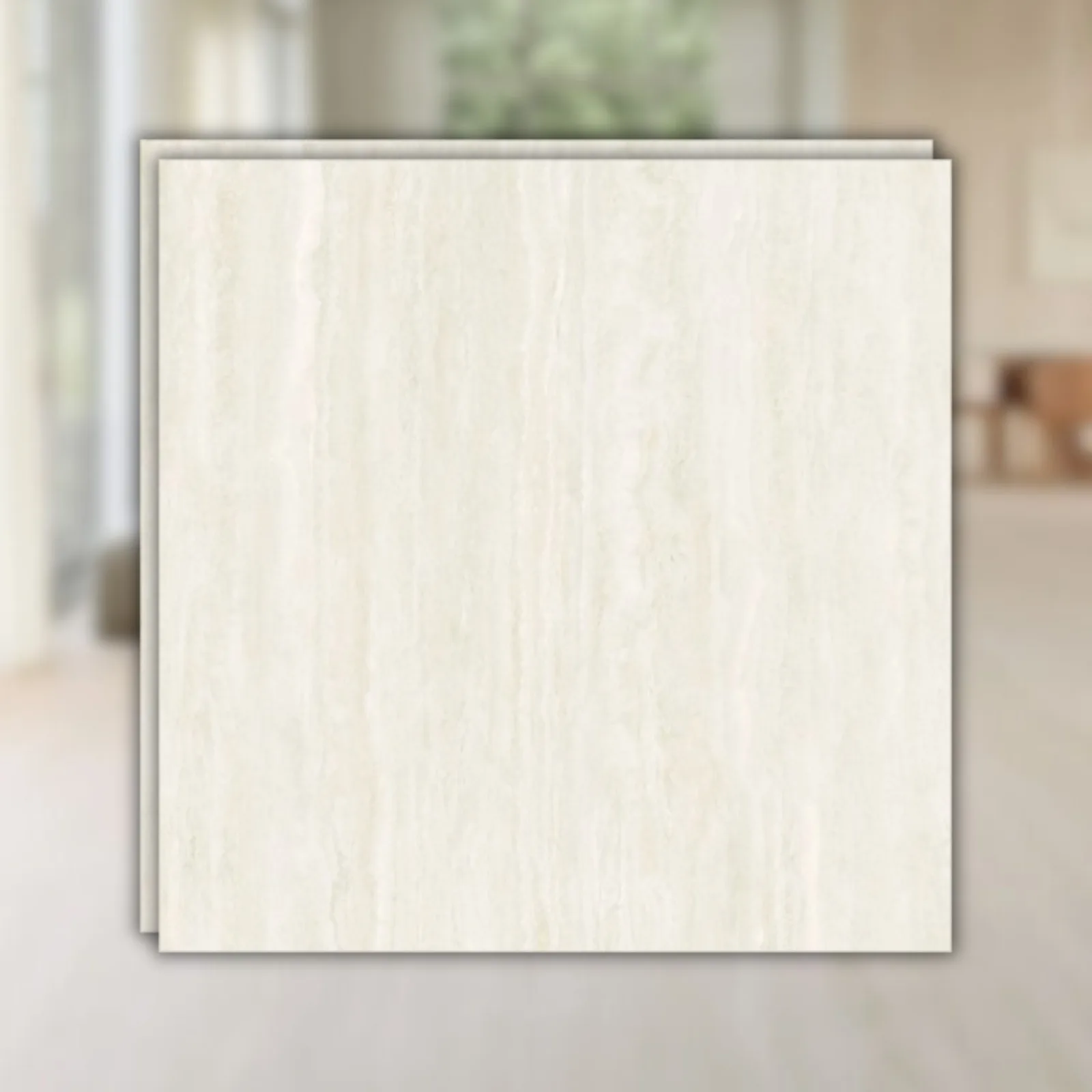 Porcelanato Bege Acetinado 90X90 Travertino Tivoli Satin RET "A"