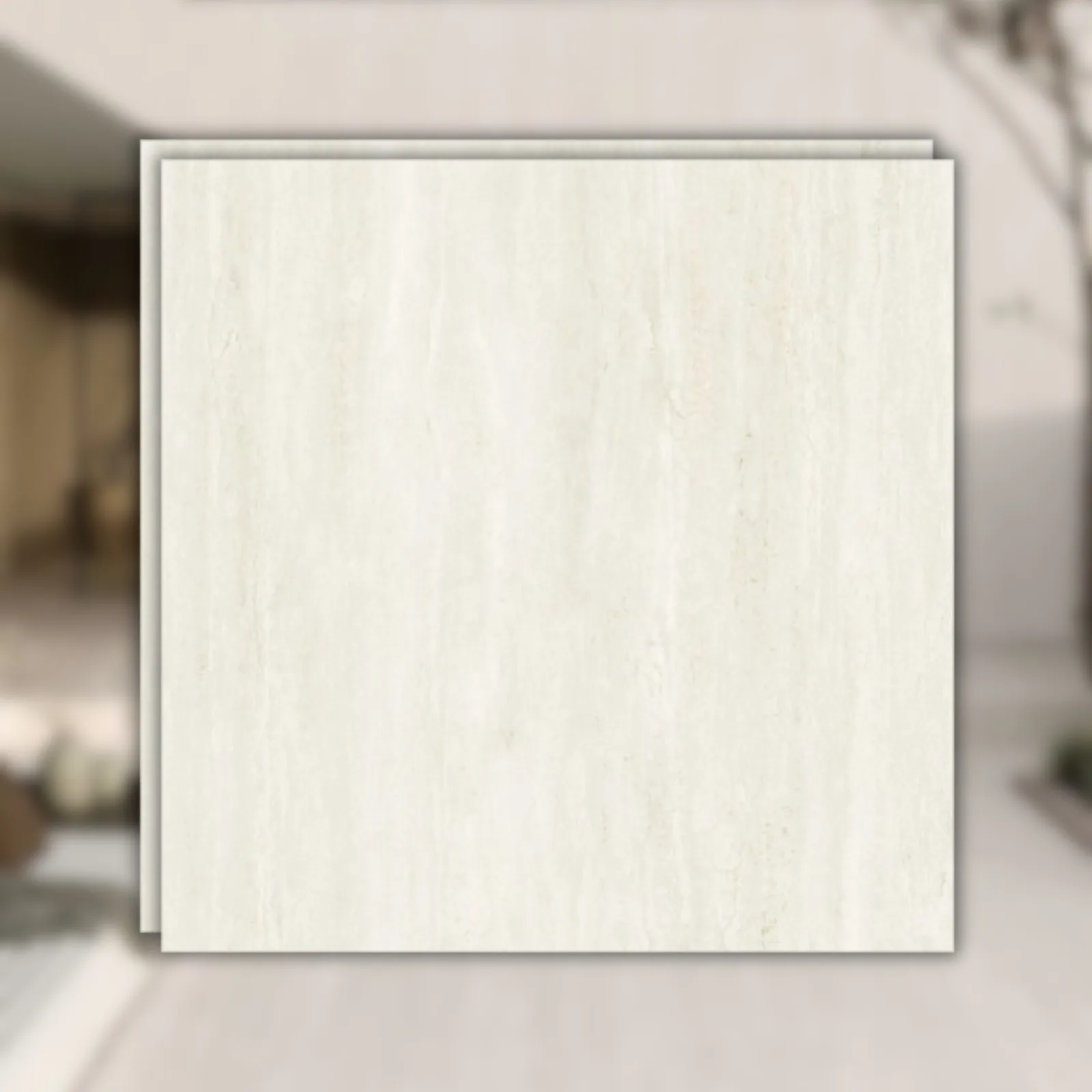 Porcelanato Bege Claro Externo 120x120 Biancogres Travertino Tivoli RET "A"
