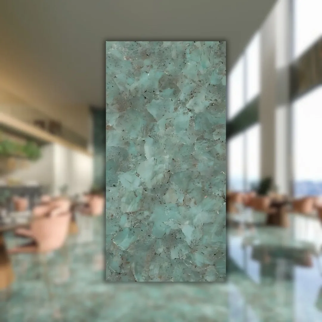 Porcelanato Verde Polido 60x120 Biancogres Amazonita Real Lux RET "A"