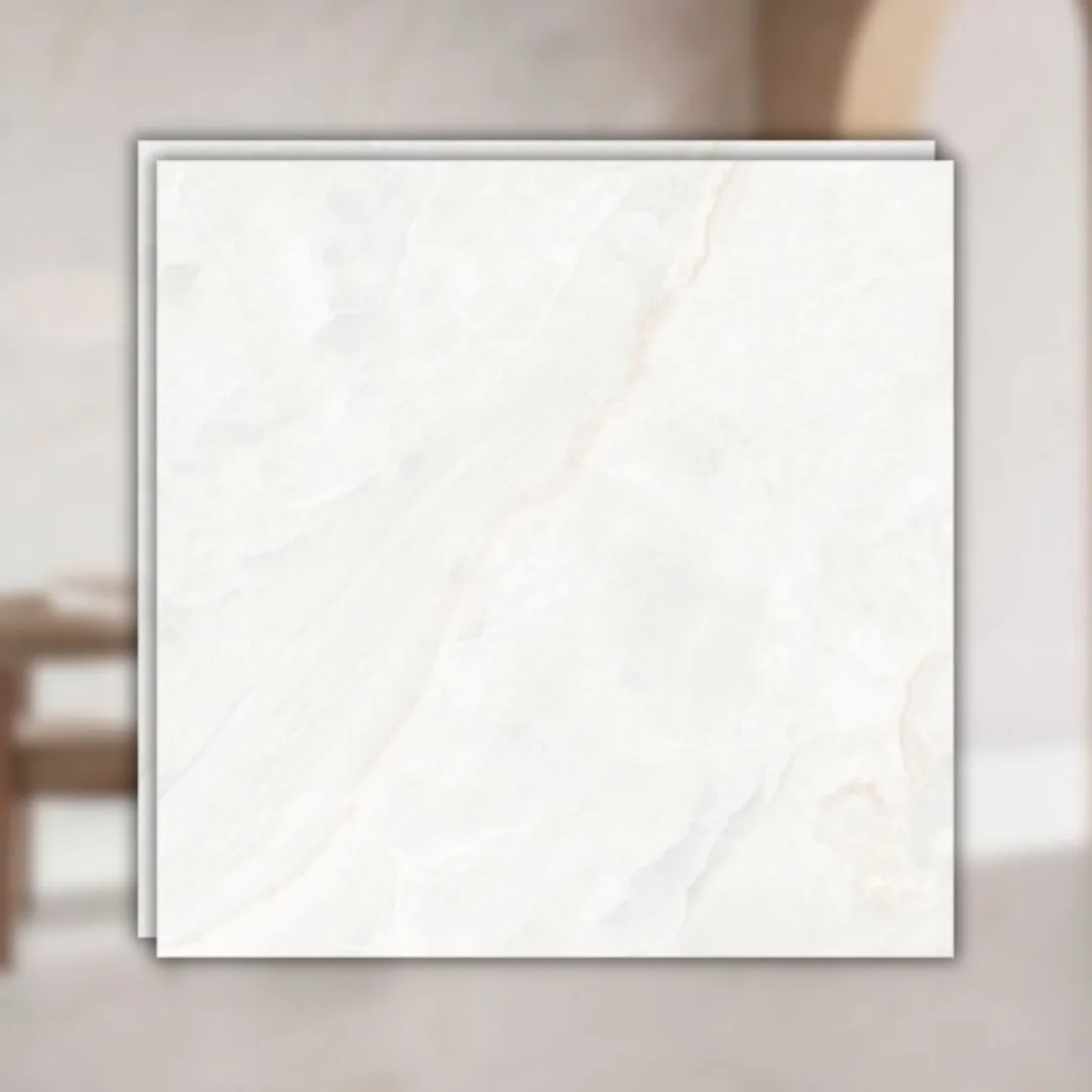 Porcelanato Branco Acetinado 100x100 Biancogres Onix Reale Bianco Satin RET "A"