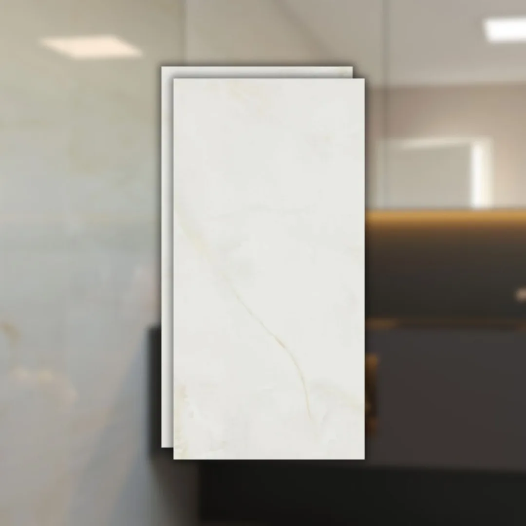 Porcelanato Branco Acetinado 59x118,2 Eliane Onix Cristallo RET "A"