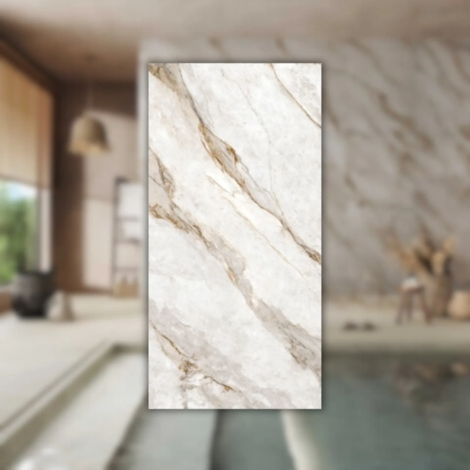 Porcelanato Branco Marmorizado Polido 120x120 Biancogres Perla Lux RET "A"