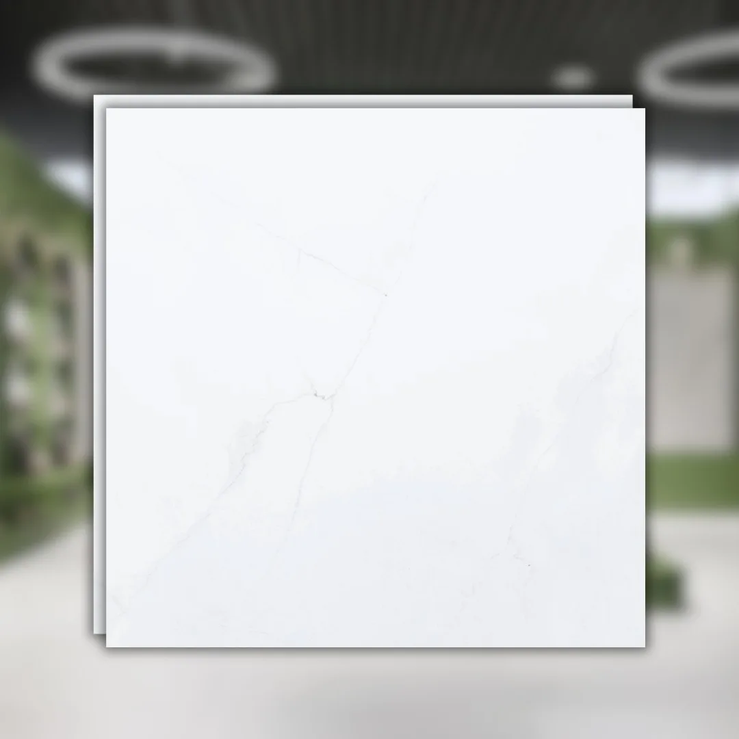 Porcelanato Branco Marmorizado Polido 160x160 Roca LM Nuage MC RET "A"