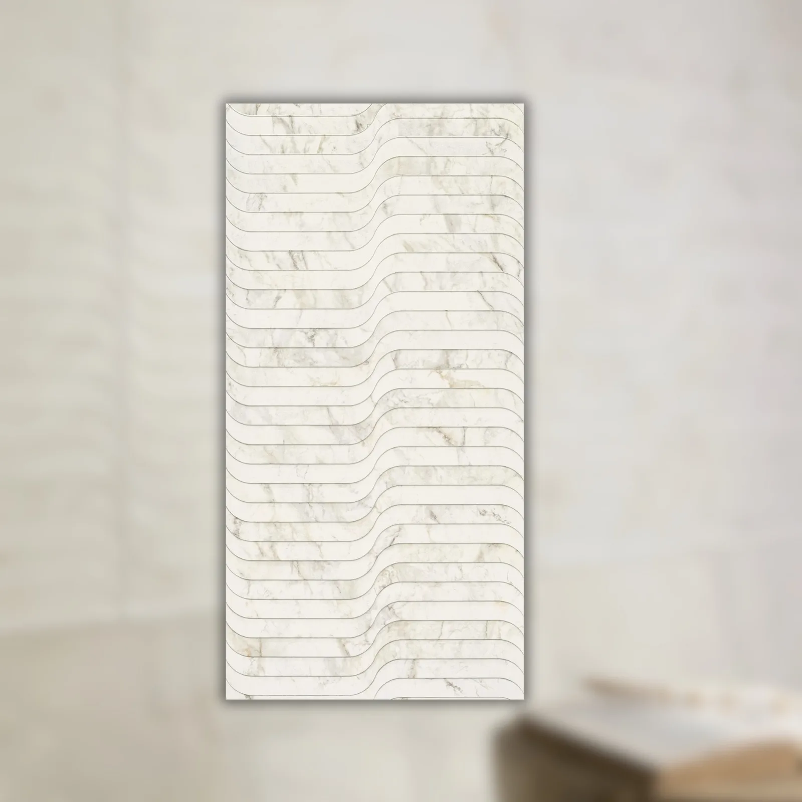 Porcelanato Branco Natural 60x120 Portobello Apuano Oro Stream RET "A"