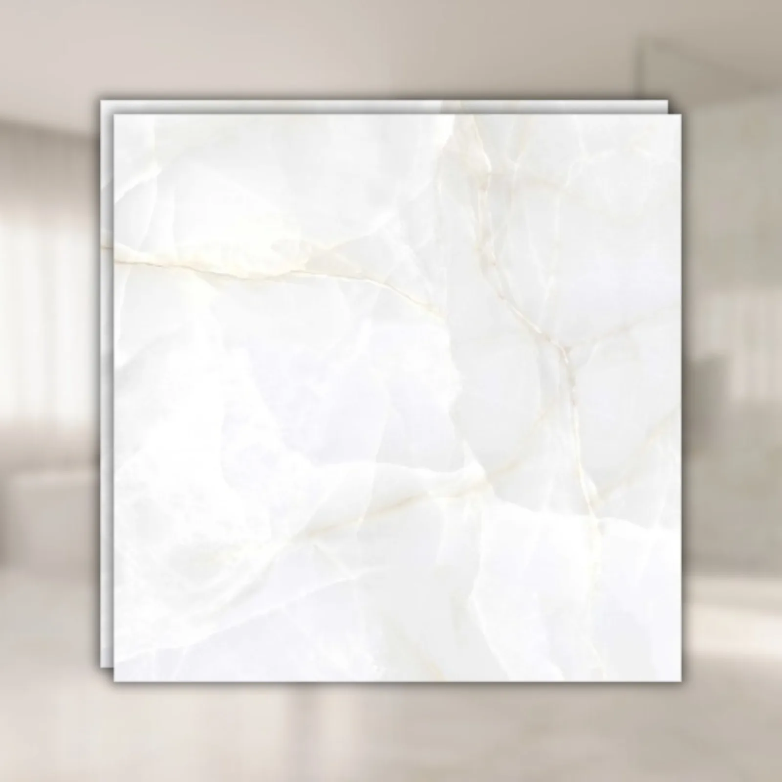 Porcelanato Branco Polido 80x80 Biancogres Ivory Bianco Lux RET "A"