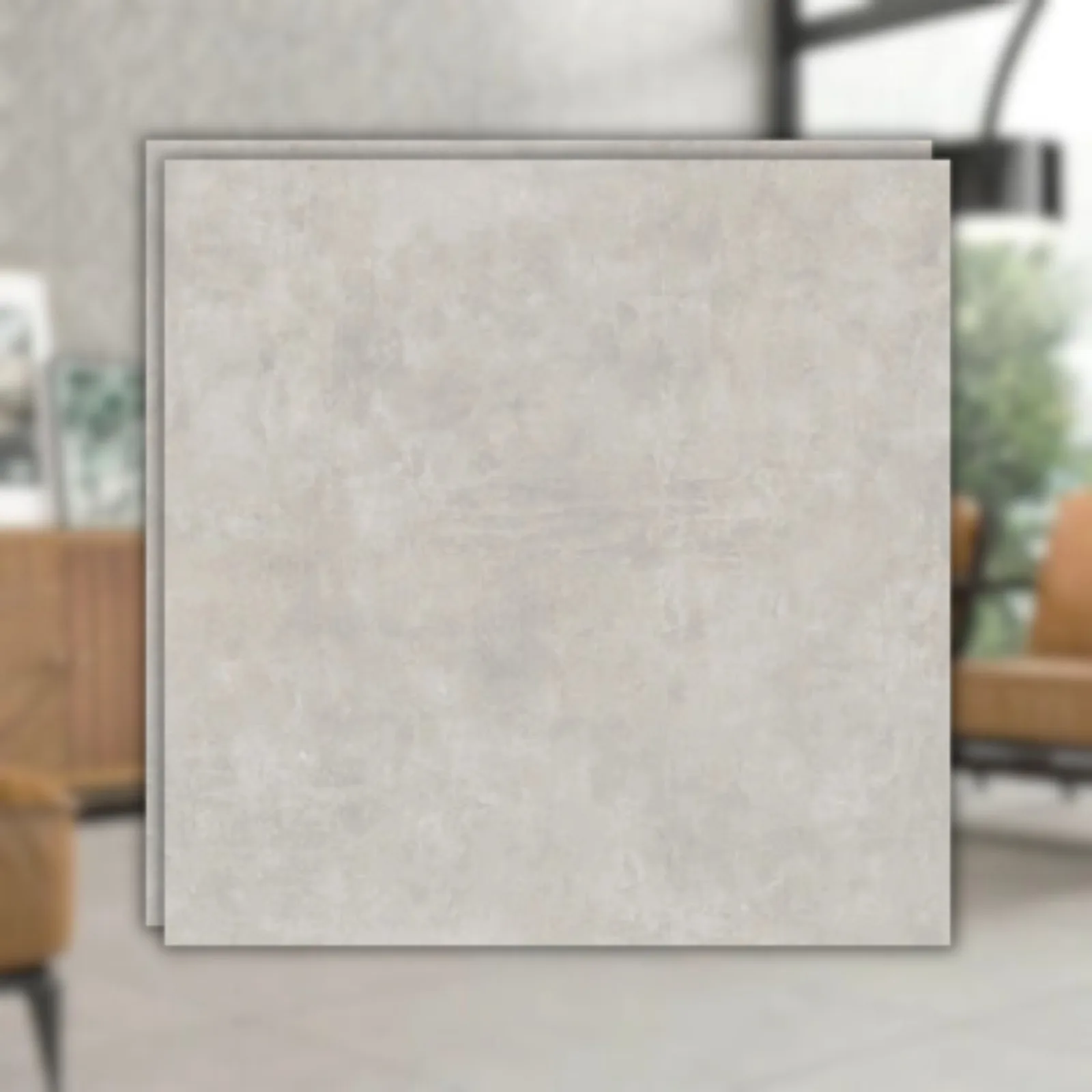 Porcelanato Cimento Acetinado 72x72 Via Rosa Metrópole Cement RET "C"