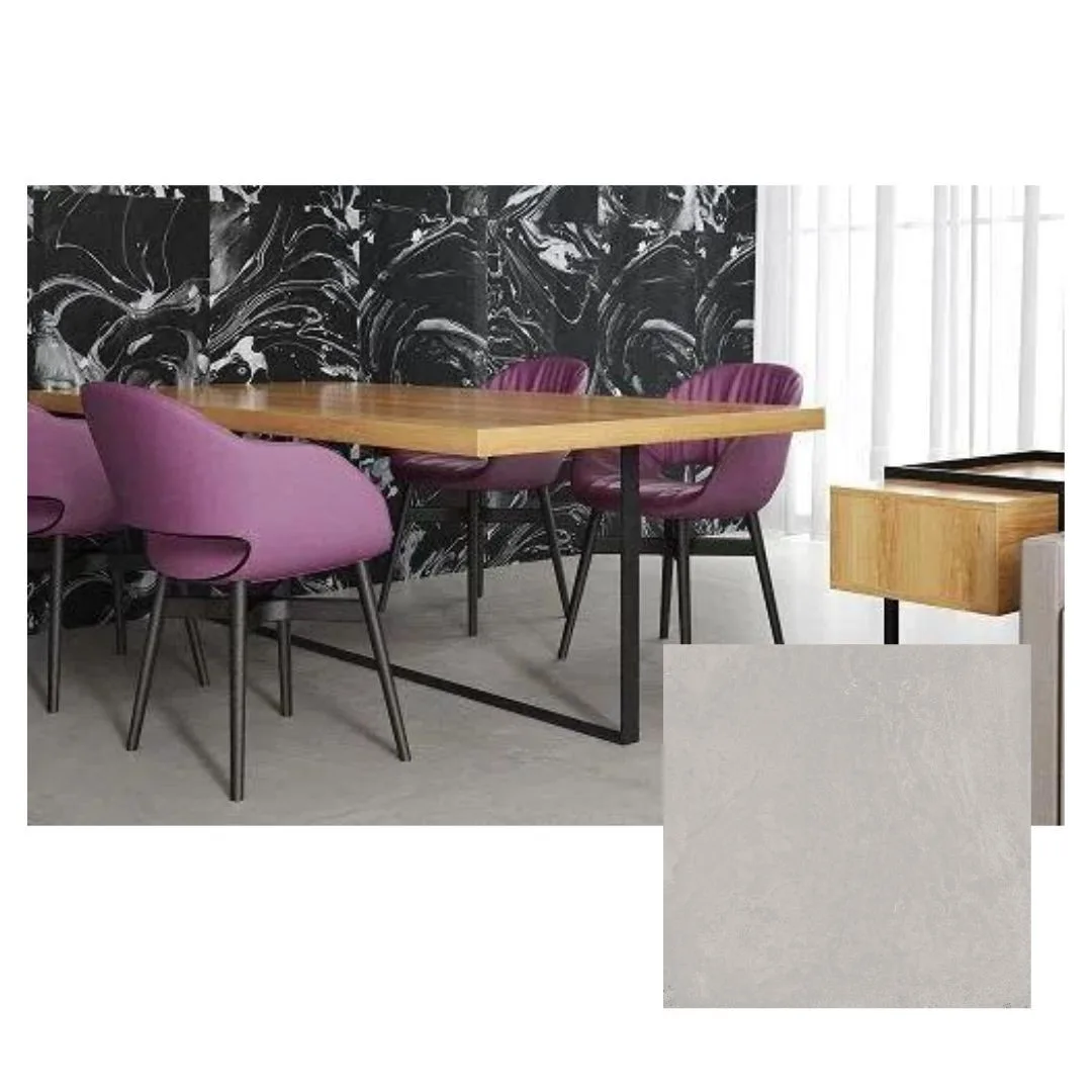 Porcelanato Cimento Acetinado 80x80 Ceusa Cimento